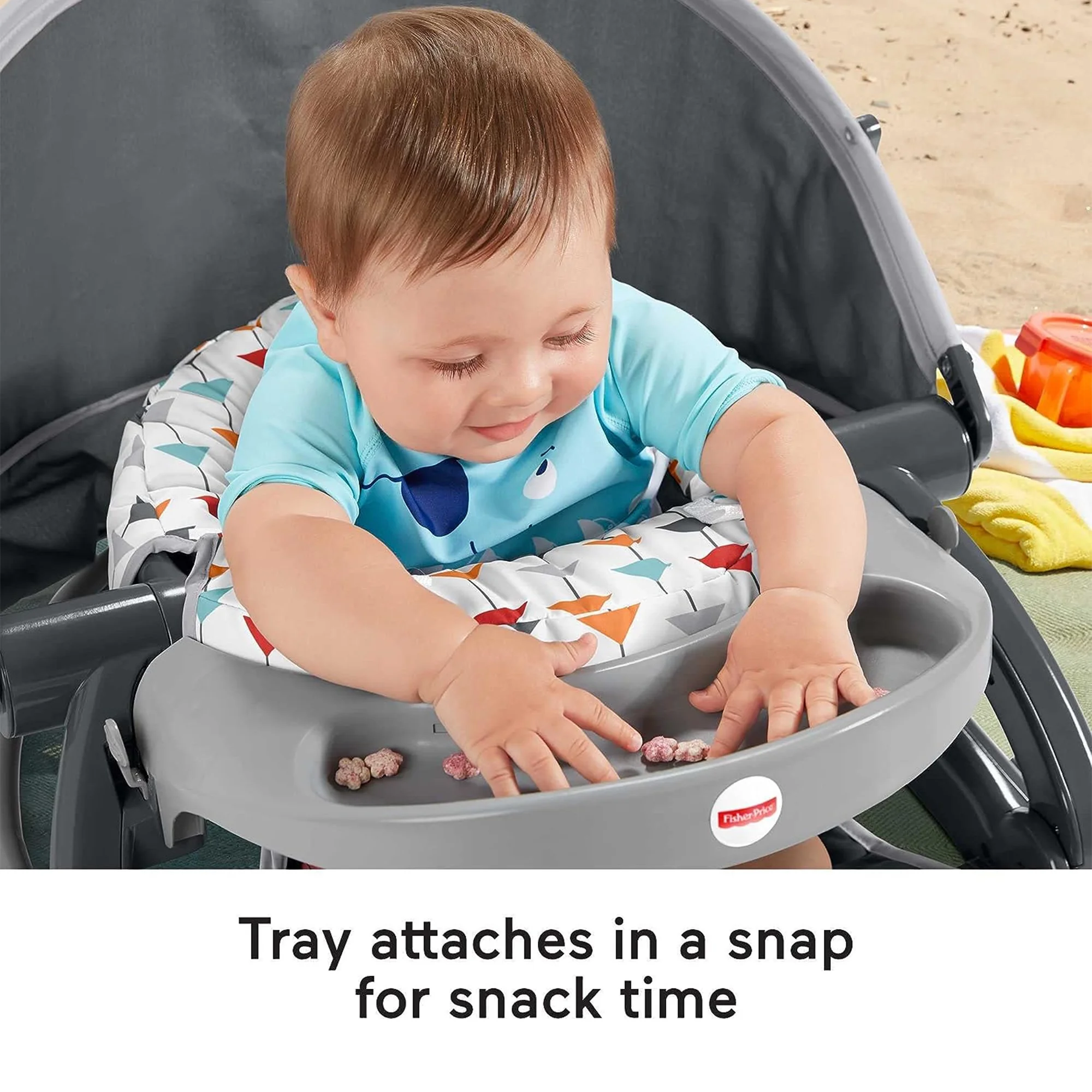 Fisher-Price Foldable Baby Travel Chair On The Go Sit Me Up Floor Seat - Image 12