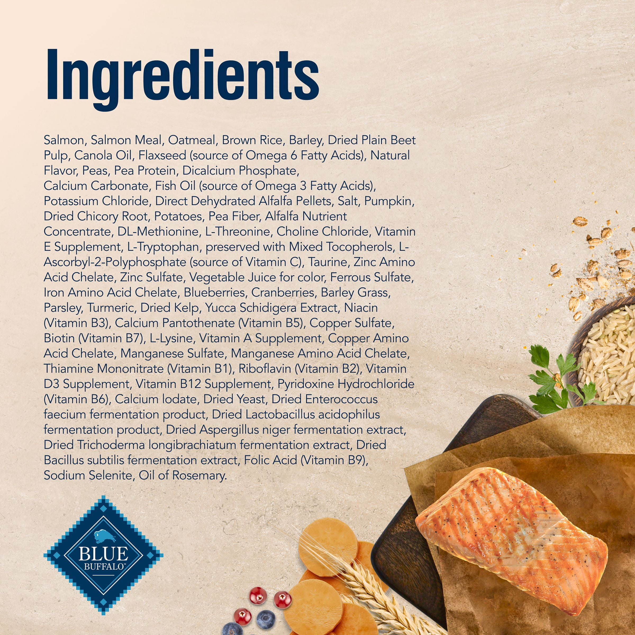 Blue Buffalo True Solutions Skin & Coat Care Natural Dry Dog Food, Salmon, 24-lb. Bag - Image 7