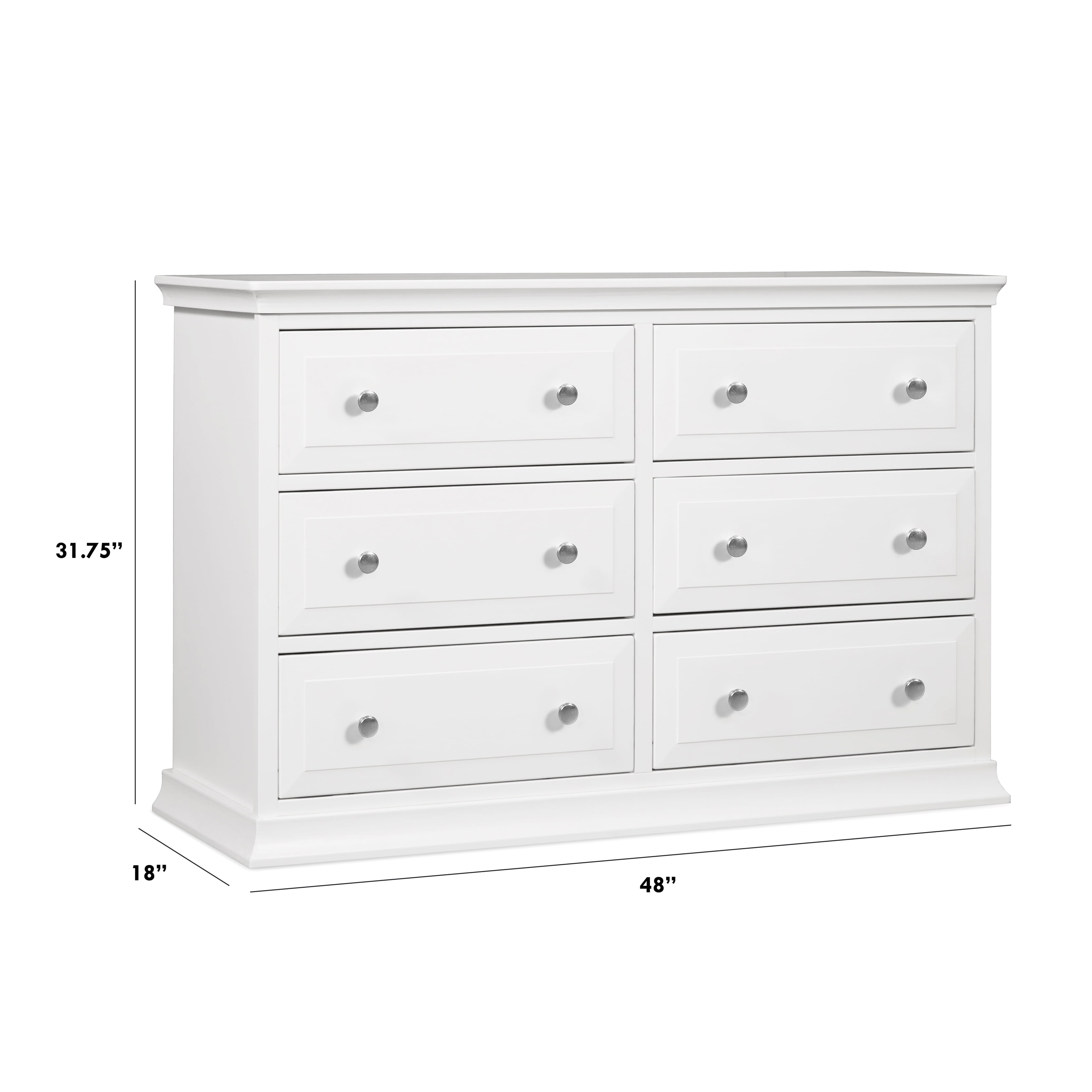 DaVinci Signature 6-Drawer Double Dresser in White - Image 5