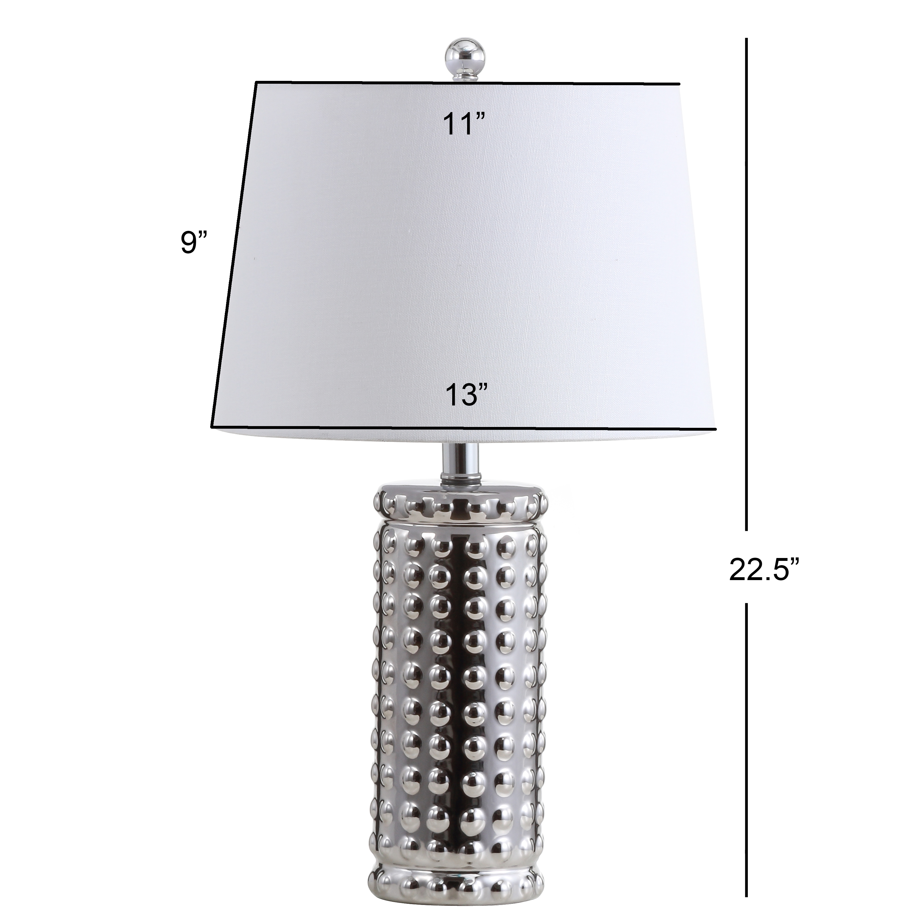 Safavieh Harlee Modern Glam 22.5 in. H Table Lamp, Chrome, Set of 2 - Image 4
