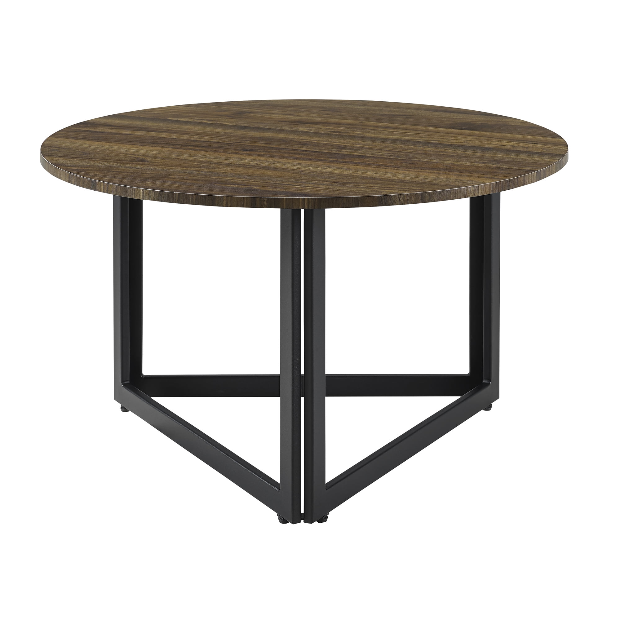 Manor Park Modern Round Coffee Table, Dark Walnut - Image 6