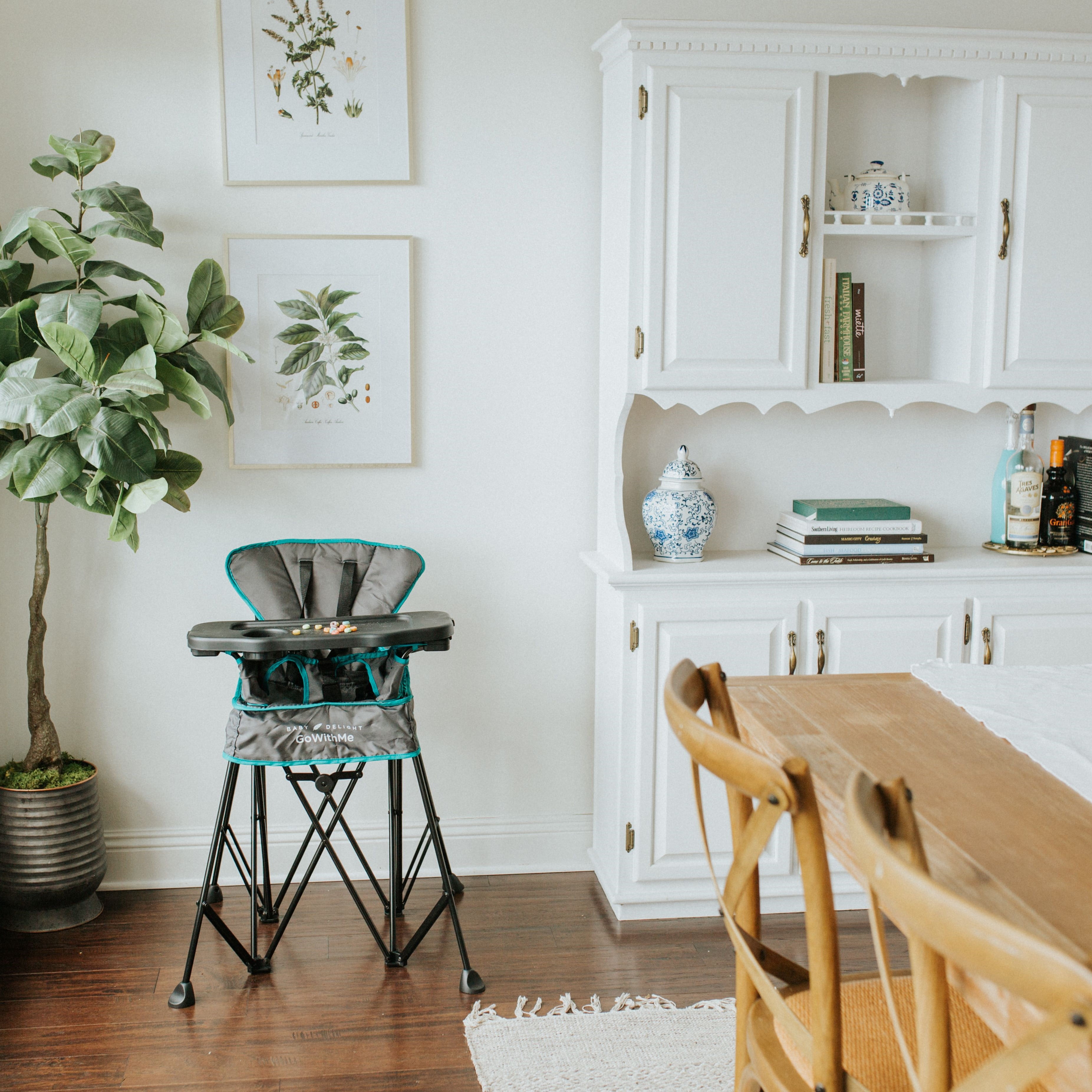 Baby Delight Go with Me Uplift Deluxe Portable High Infant Chair, Teal & Grey - Image 2