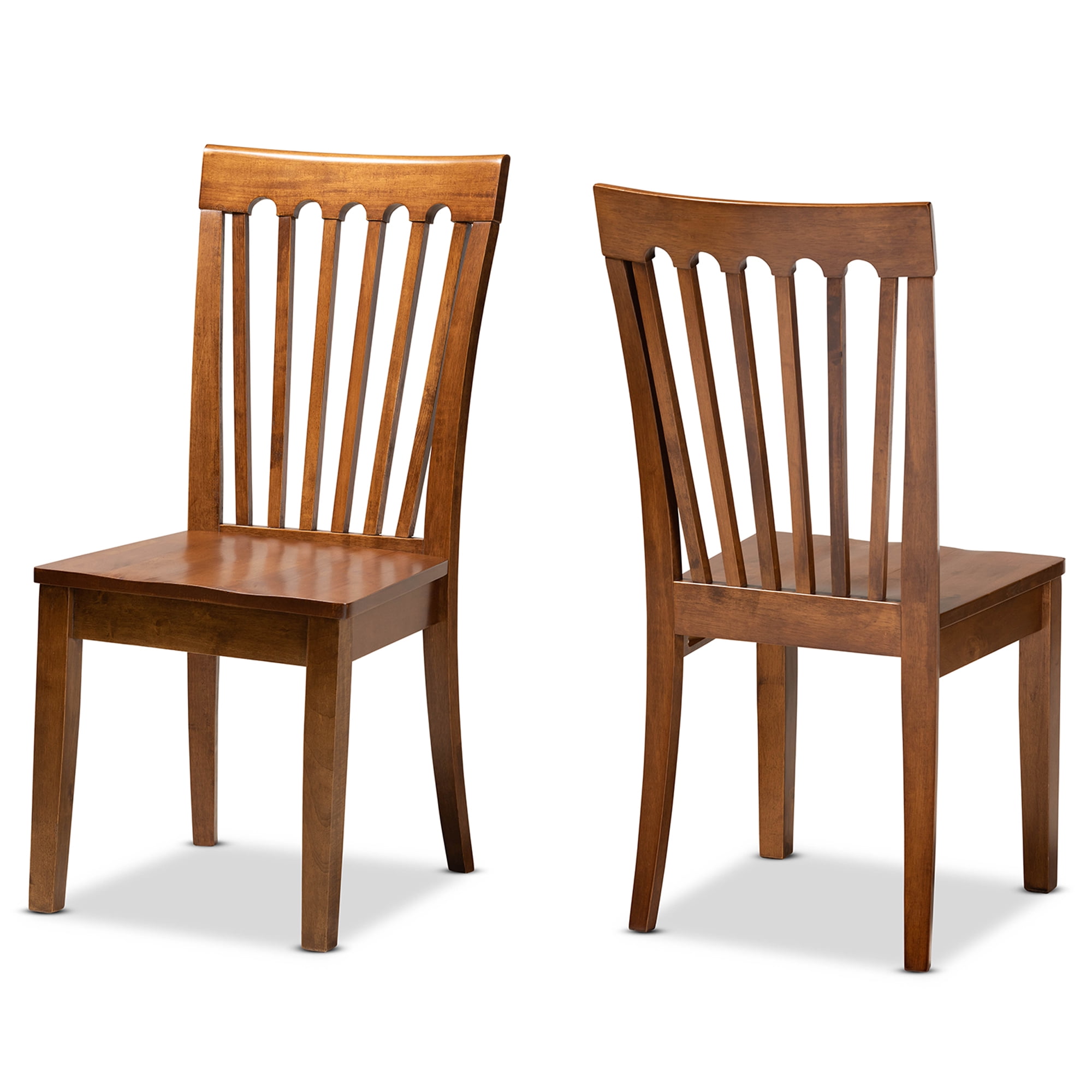 Baxton Studio Minette Dining Chair, Set of 2, Walnut Brown - Image 8