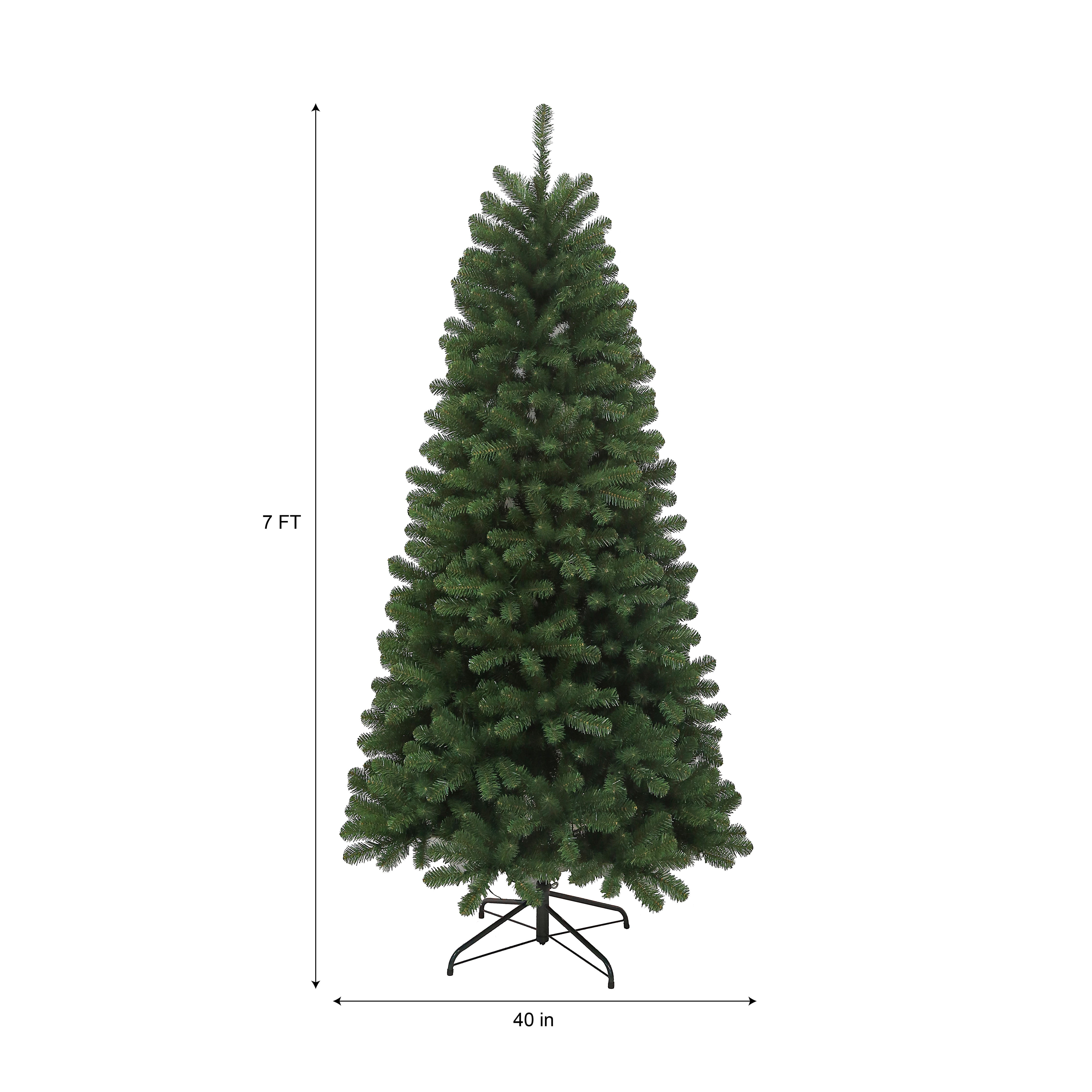 7 ft Pre-Lit Brideport Spruce Artifical Christmas Tree with 300 Warm LED Lights, by Holiday Time - Image 7