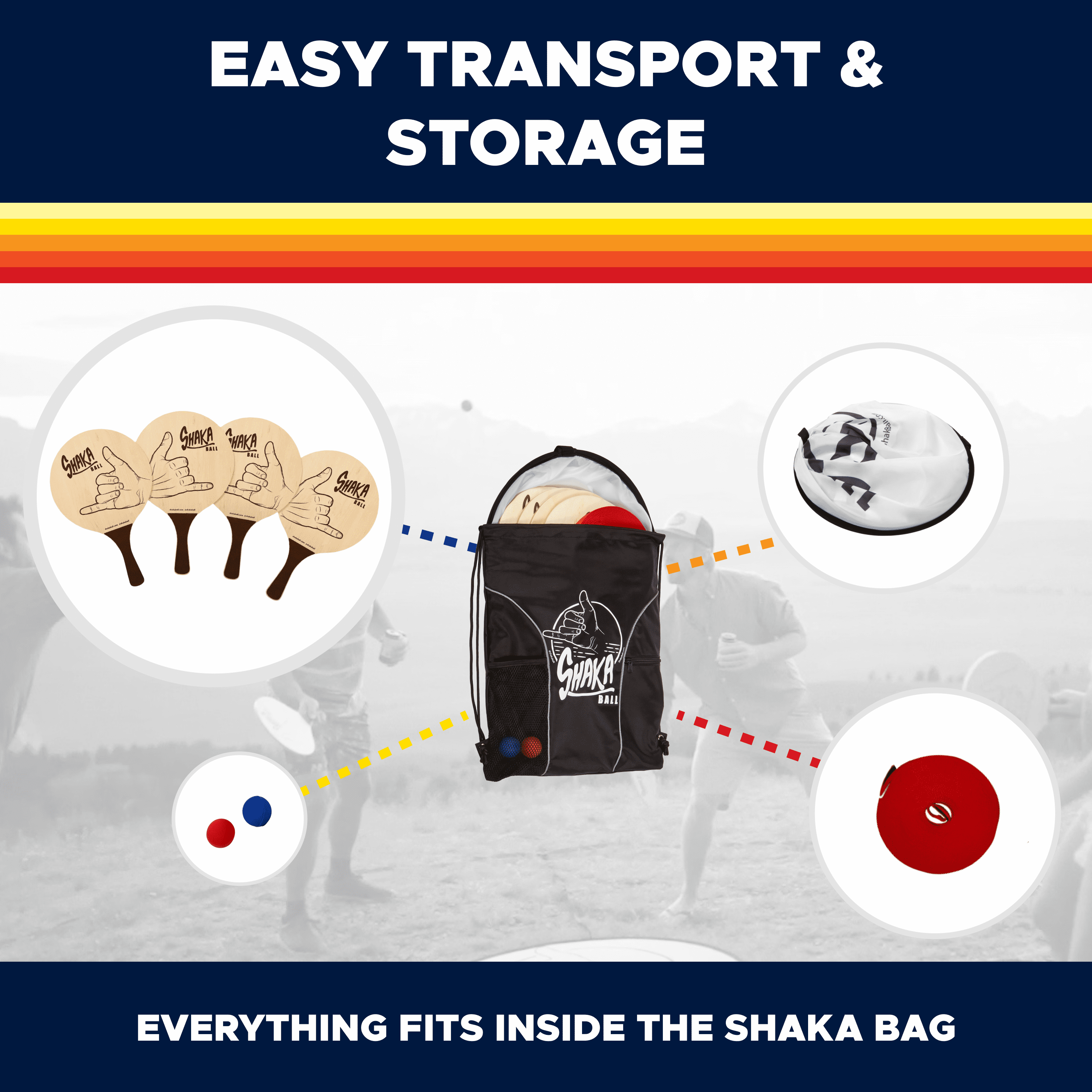 Shaka Ball Multiplayer Outdoor Family Game for Kids and Adults - Image 2