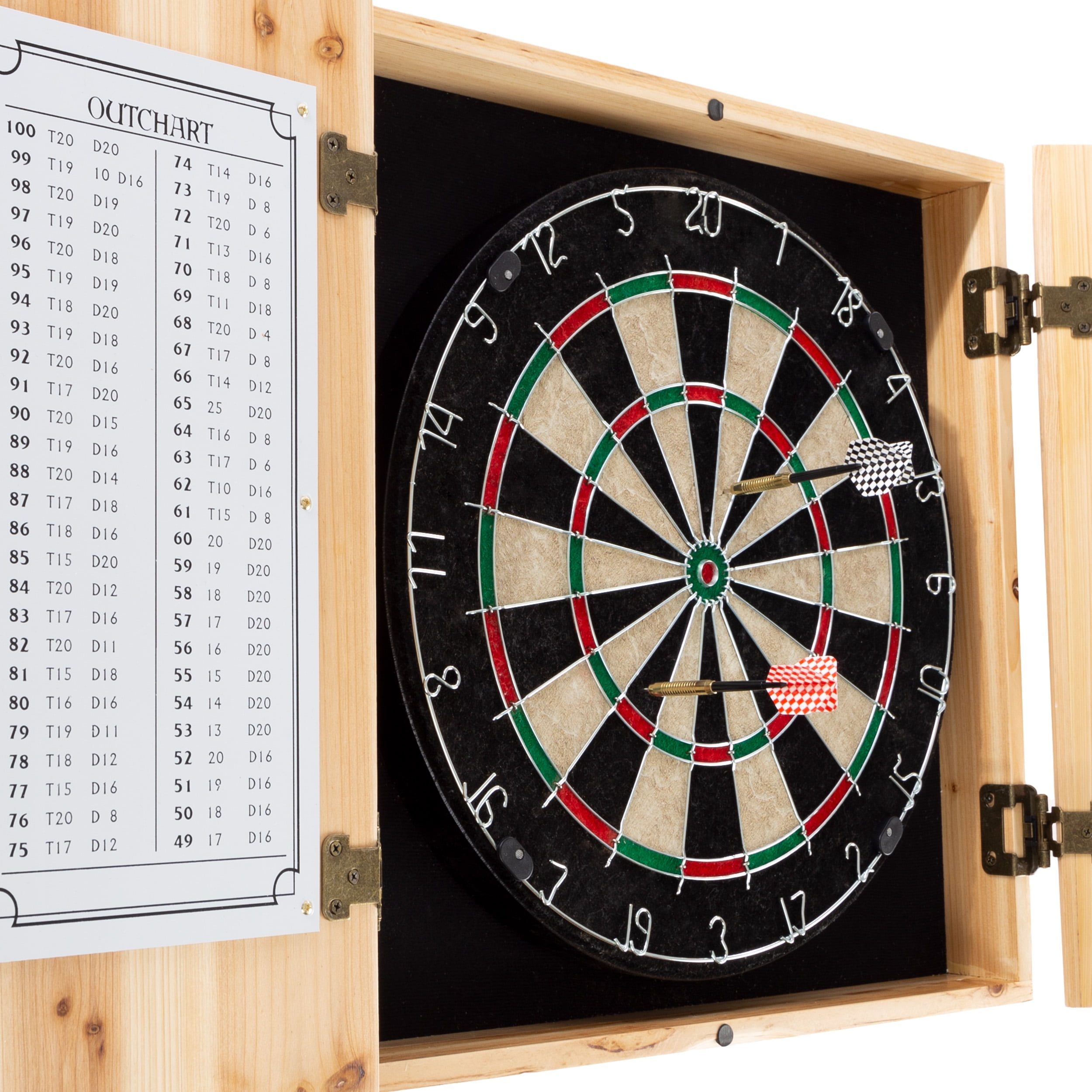 Trademark Games Dart Board Cabinet Set - Includes 6 Darts and Scoreboard - Image 4