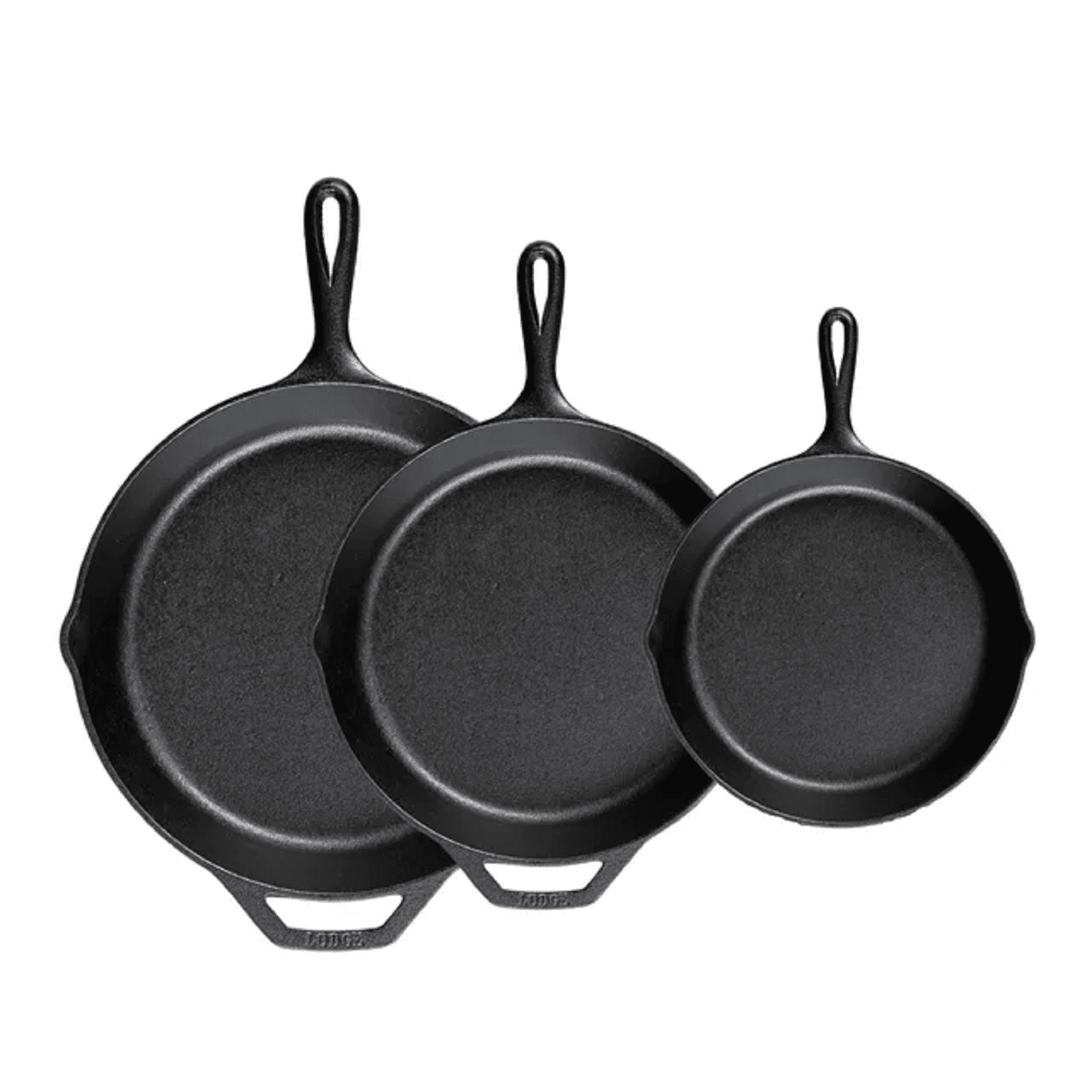 Lodge Cast Iron 3 Piece Seasoned Skillet Set - Image 2