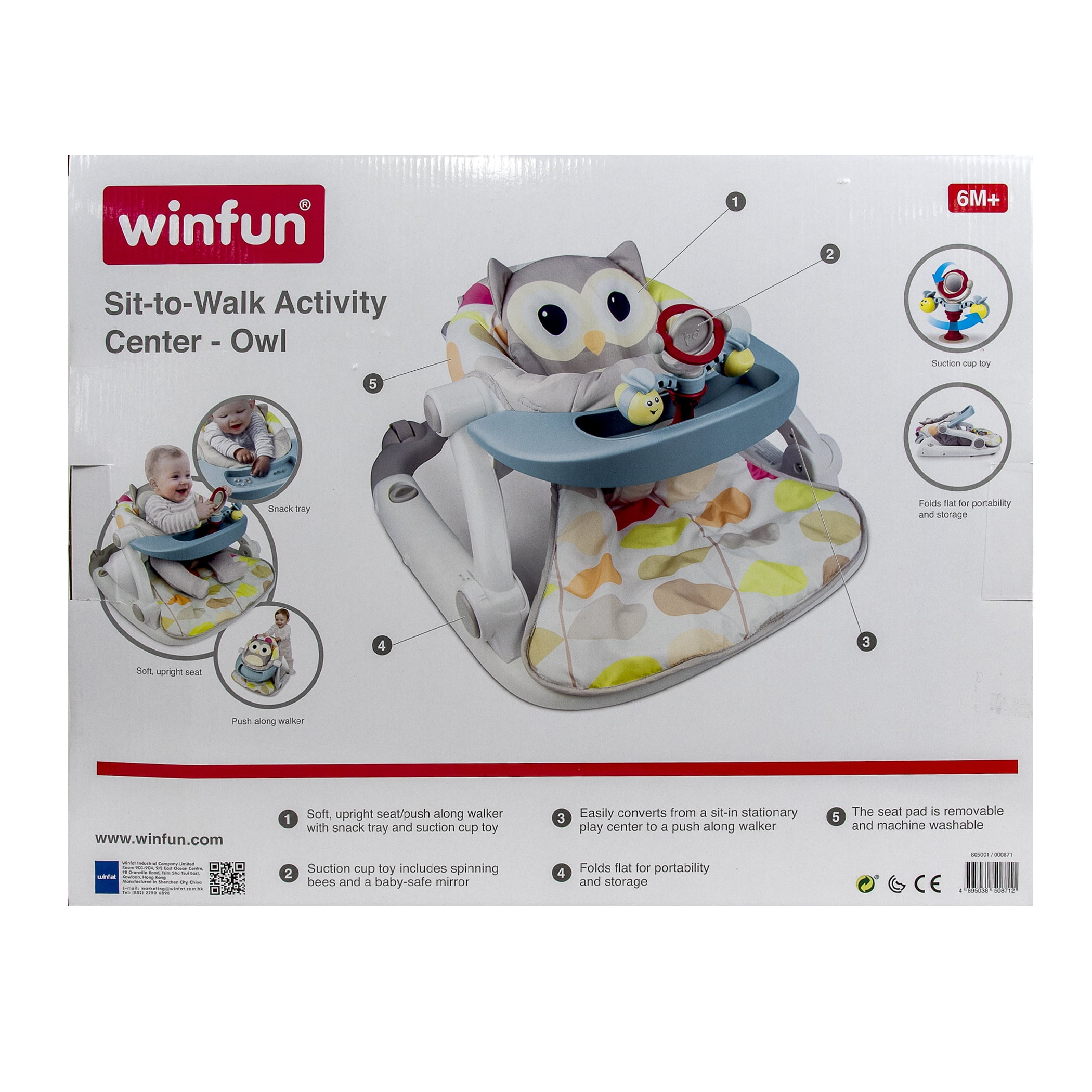 Winfun Sit to Walk Activity Center - Owl - Image 5