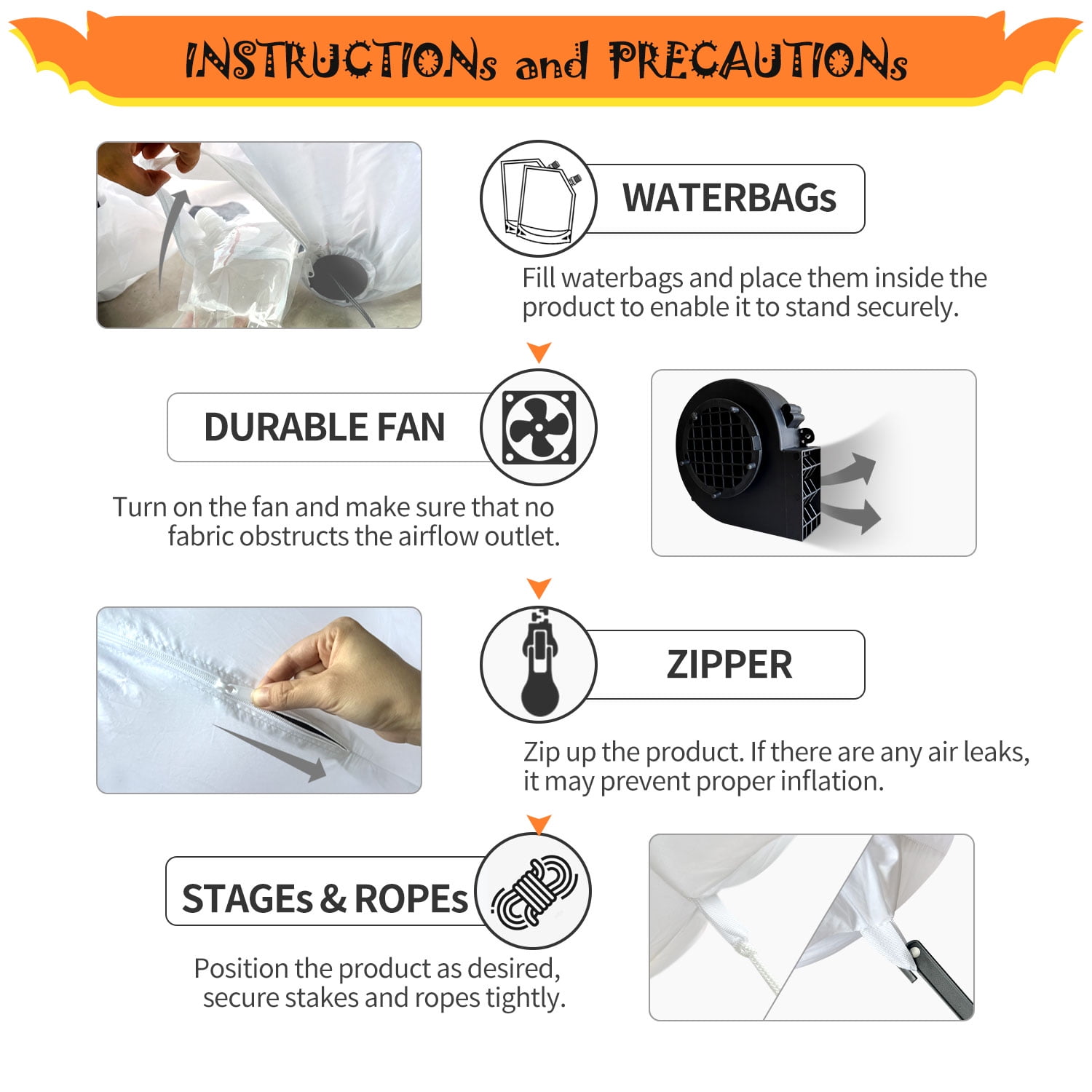 DeeKom Halloween Inflatable Decorations, Day of the Dead Blow up Outdoor Decor, Dia De Los Muertos - Image 2