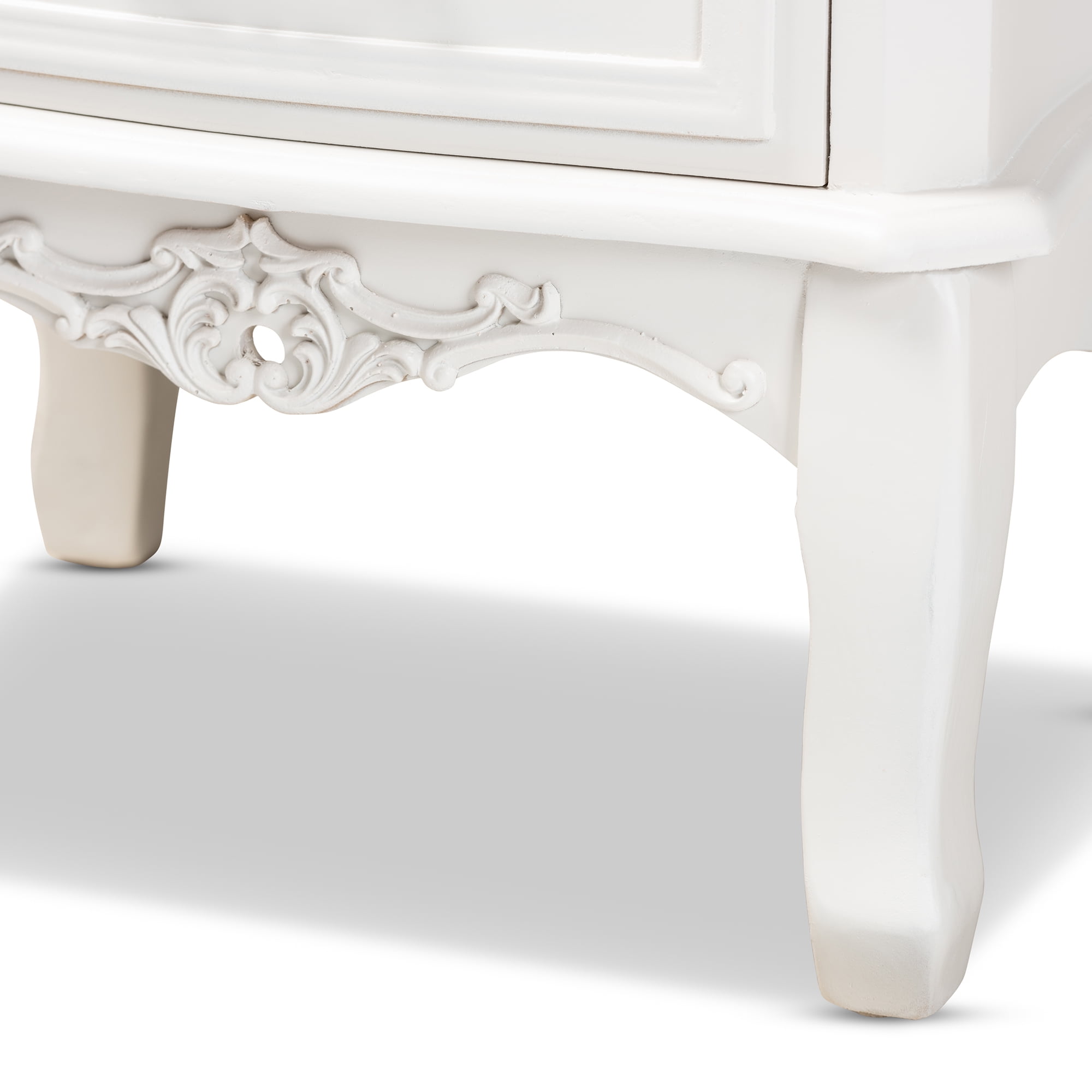Baxton Studio Gabrielle Traditional French Country Provincial White-Finished 3-Drawer Wood End Table - Image 5