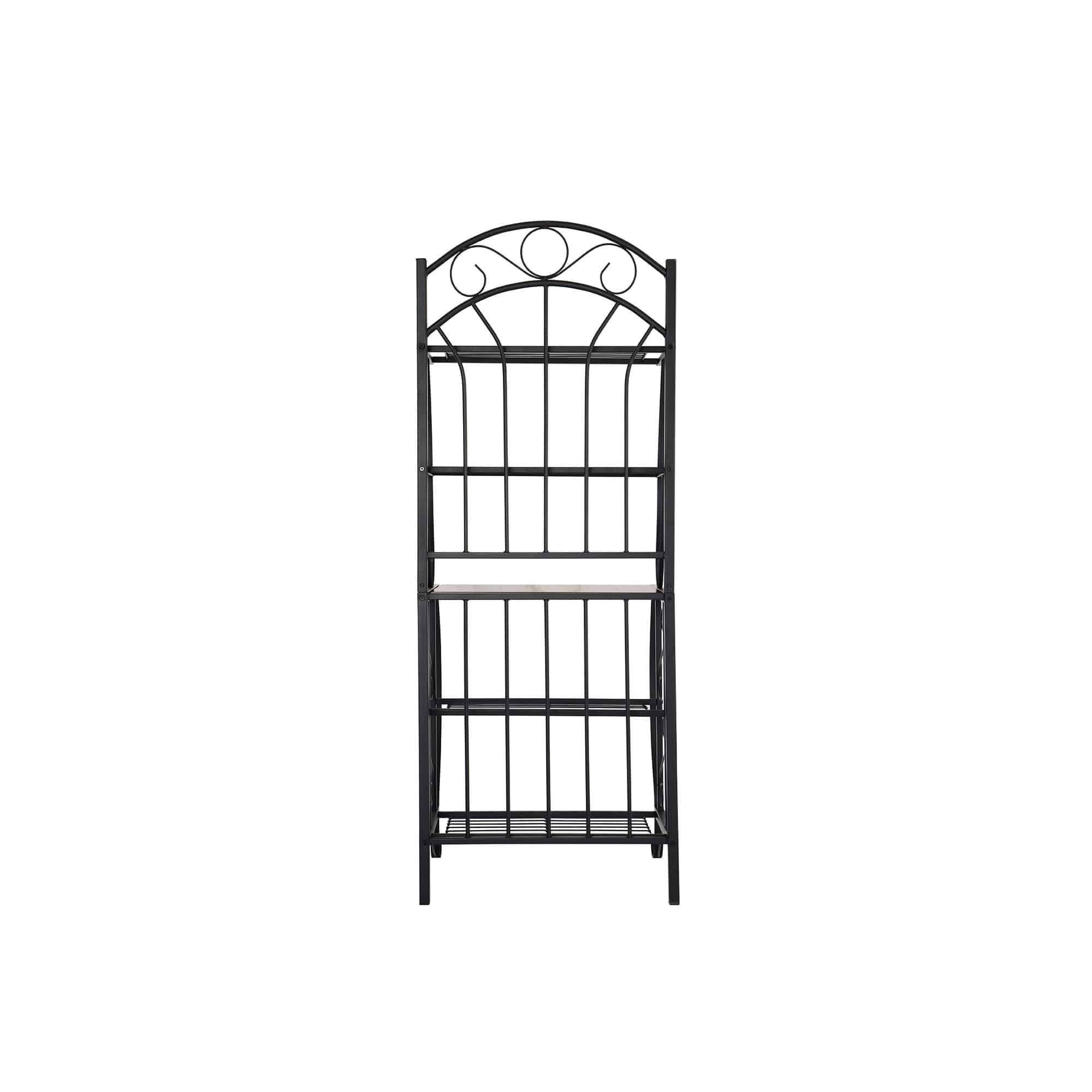 Boraam Valencia Rustic Baker's Rack with Faux Marble Shelf - Image 6