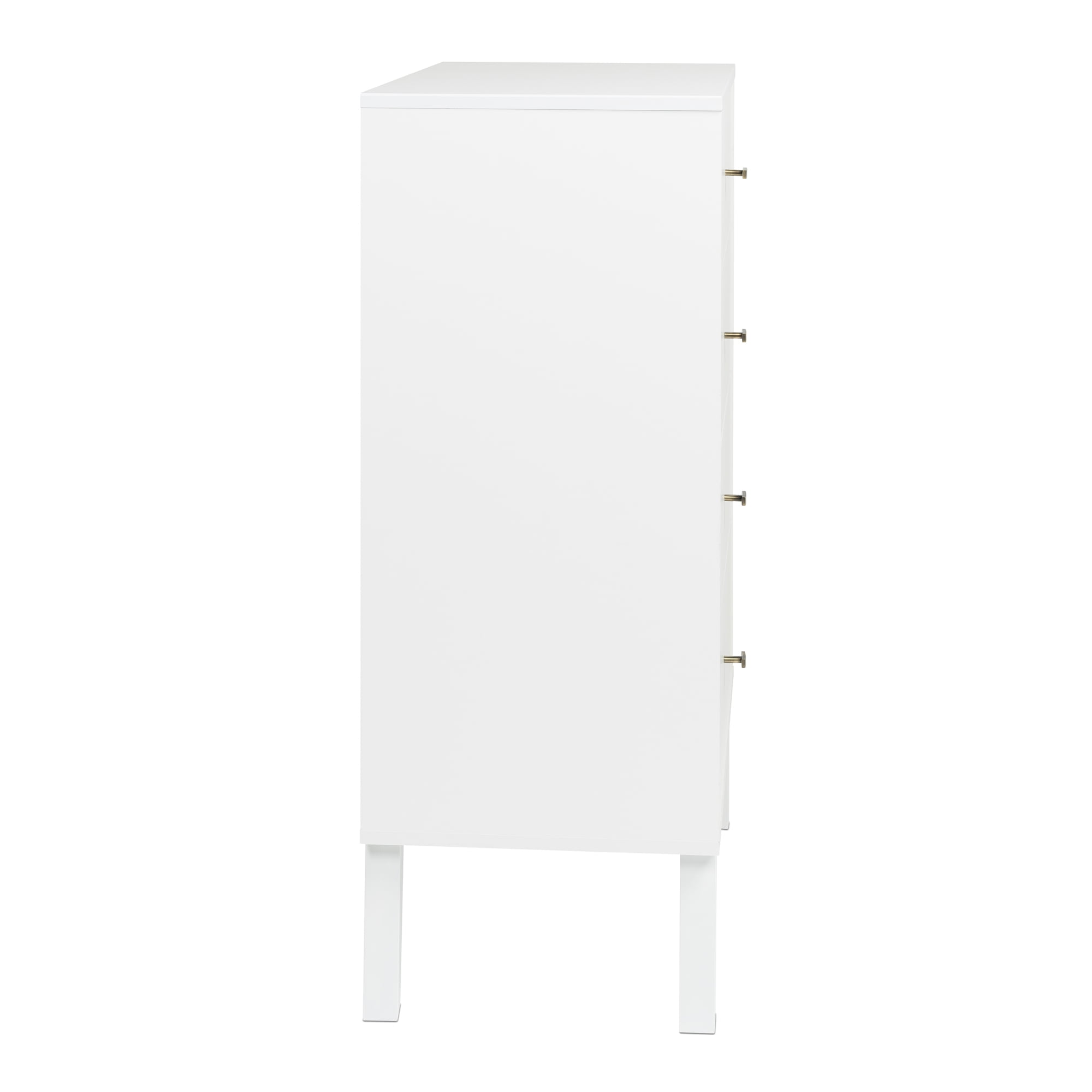 Prepac Milo Mid Century Modern 4-Drawer Vertical Chest, White - Image 9