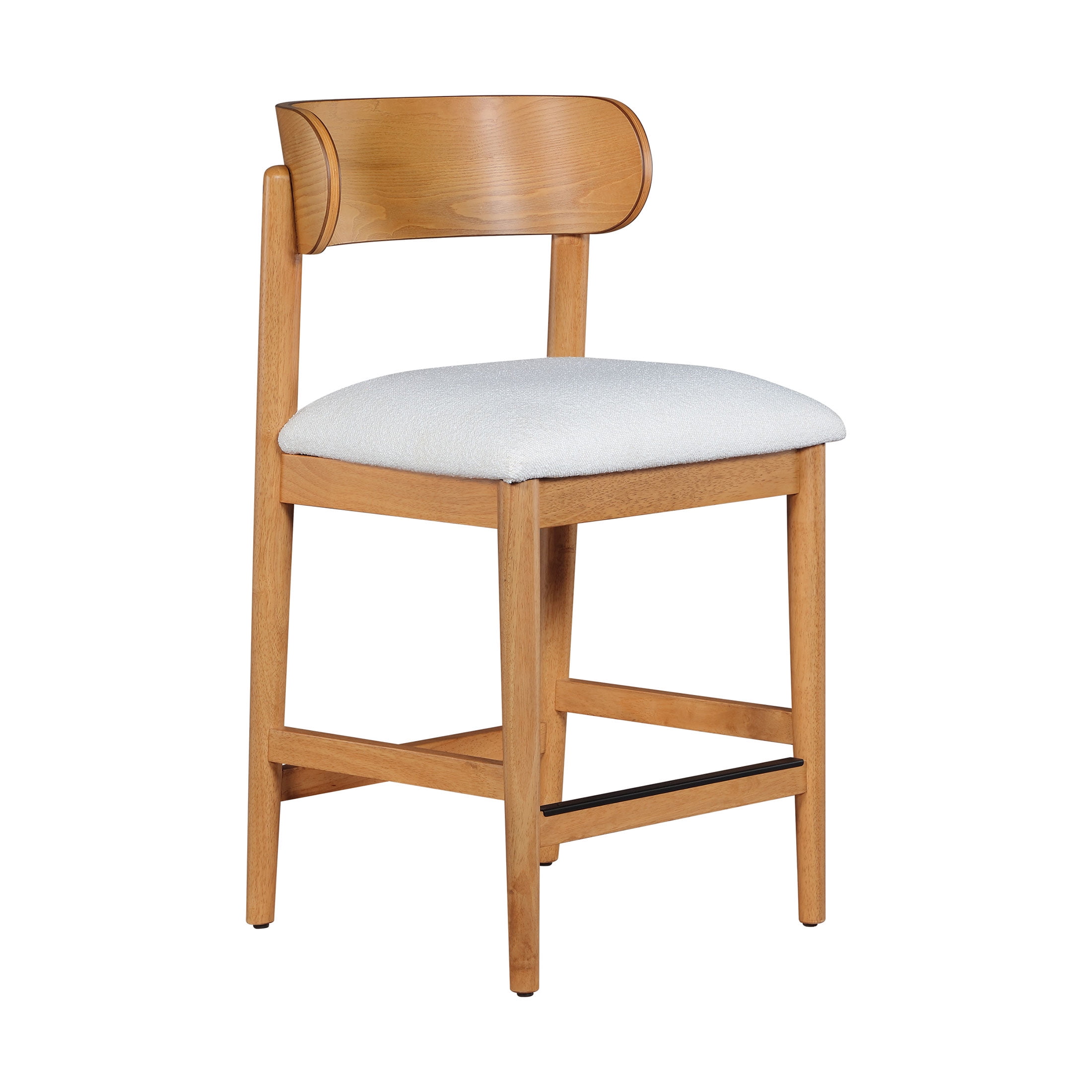 Beautiful Drew Counter-Height Stools by Drew Barrymore, Warm Honey Finish, 2 Pack - Image 2