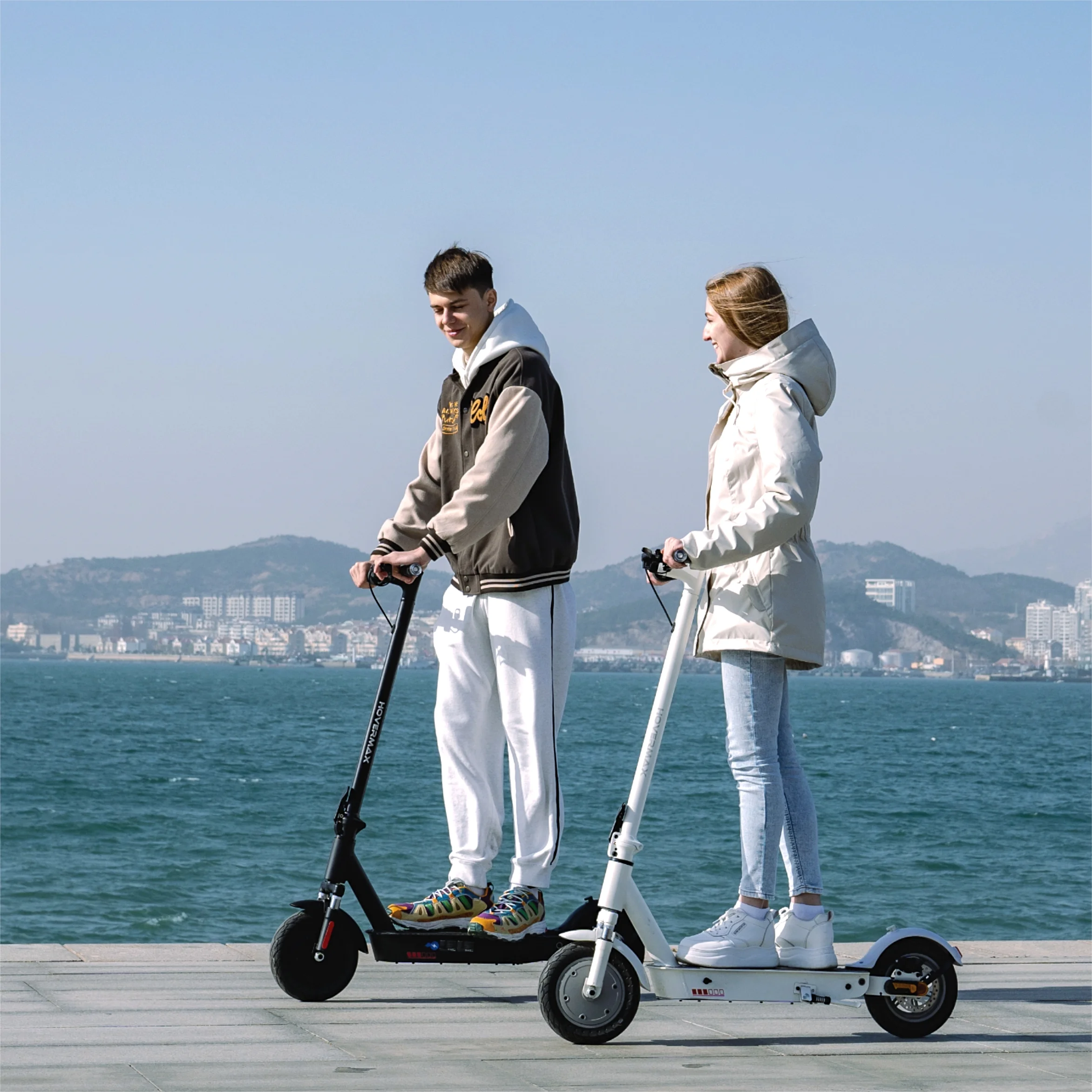 HOVERMAX H10K Pro Electric Scooter, 500W Motor 19MPH Top Speed 22 Miles Long Range, 10'' Solid Tires Folding Electric Scooter for Adult Commute - Image 3