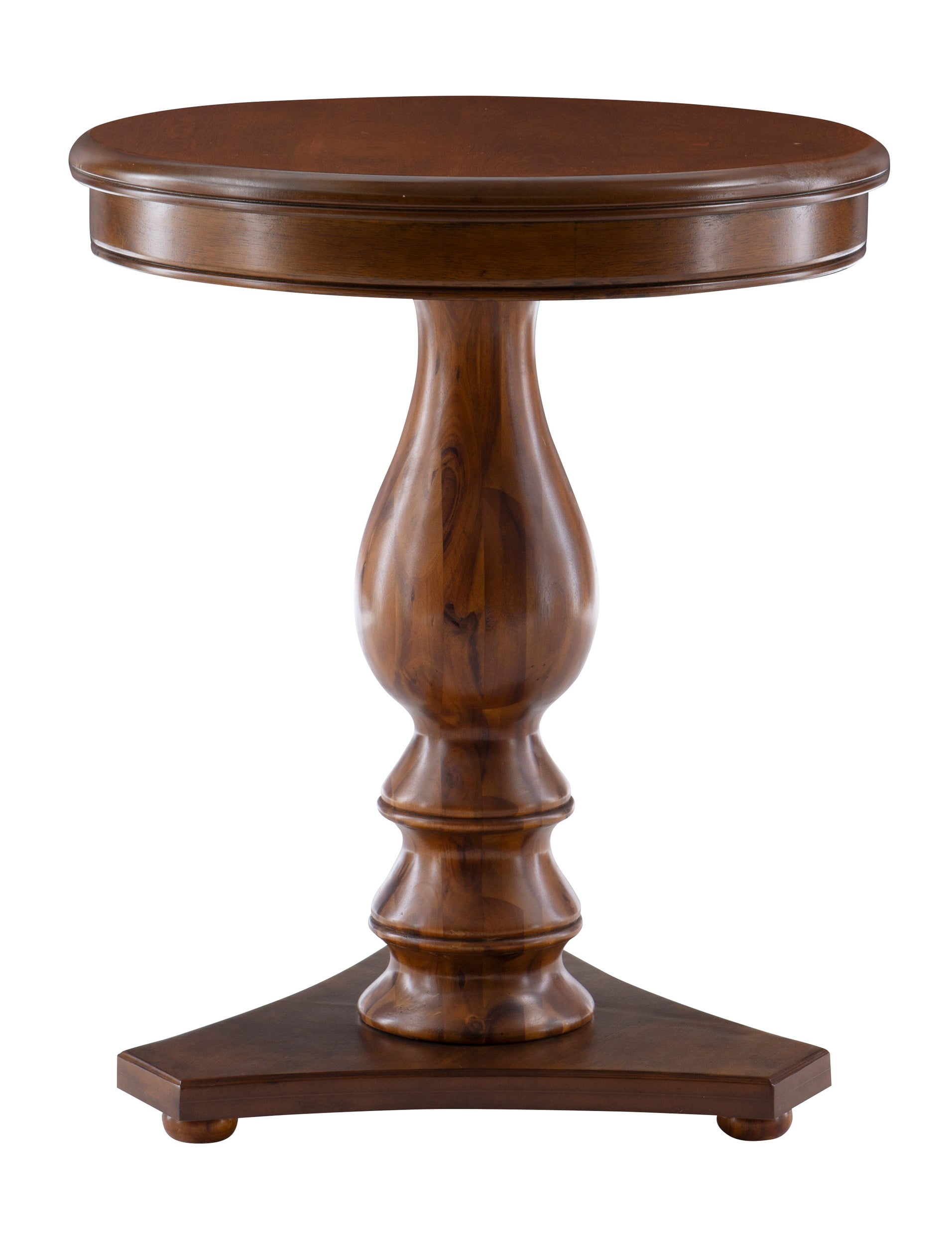 Powell Stanton Pedestal Accent Side Table, Brown - Image 7