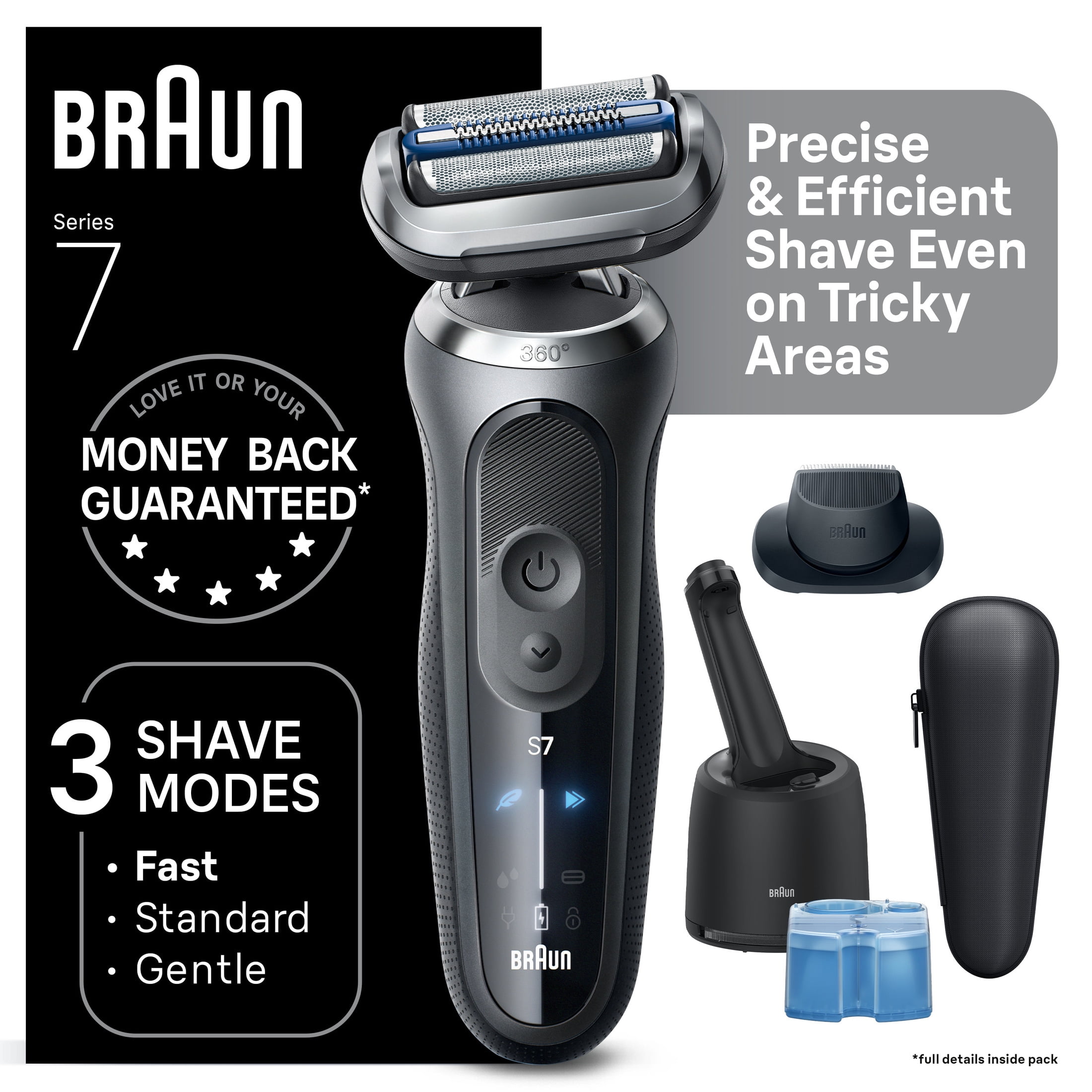 Braun Electric Razor for Men Series 7, Electric Shaver, 4-in-1 Clean & Charge Center, Travel Case, S7 7171cc - Image 14