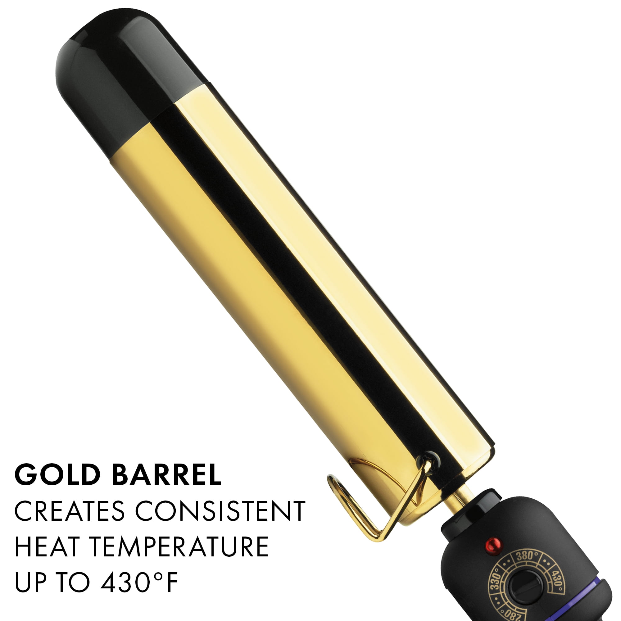 Hot Tools Pro Signature 1-1/2" Gold Hair Curling Wand, Gold and Black with Protective Glove - Image 2