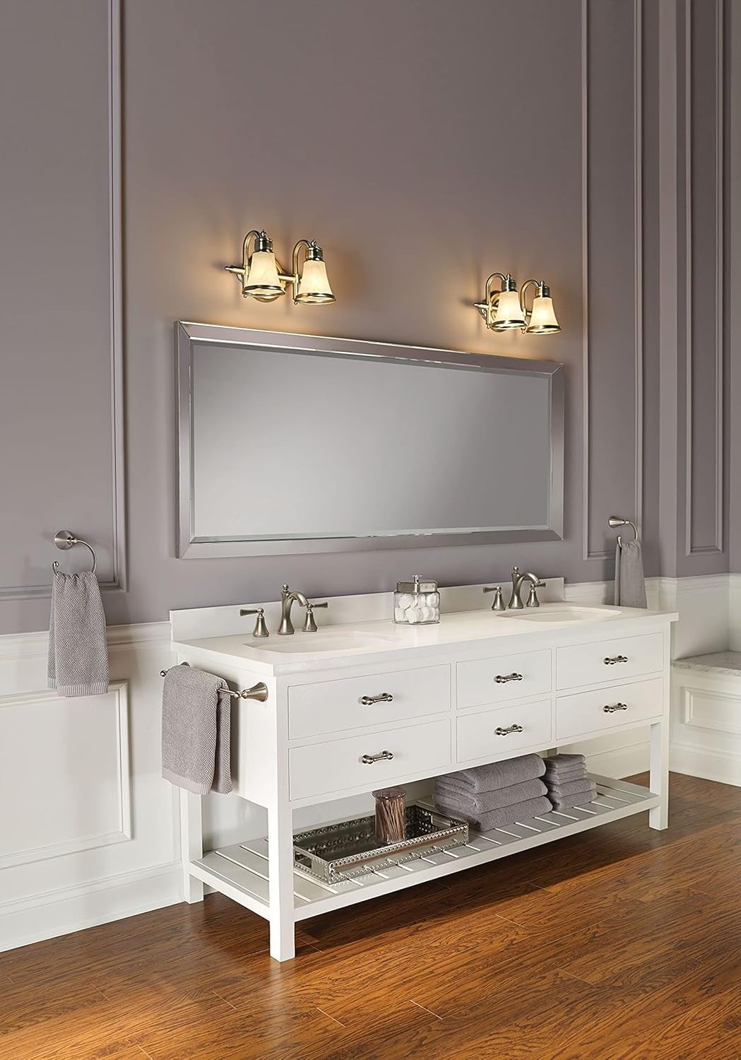 Moen Wynford Brushed Nickel Two-Handle Bathroom Faucet - Image 3