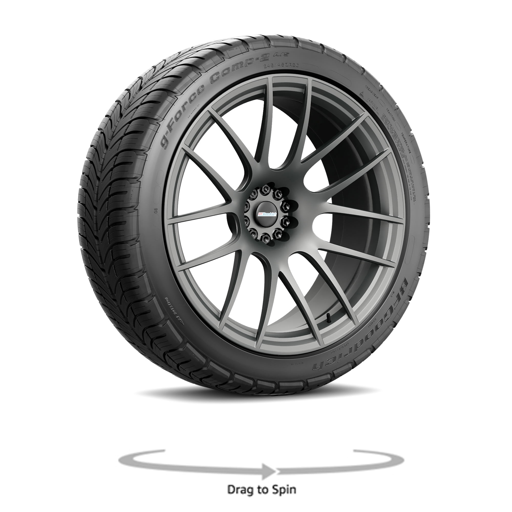 BFGoodrich g-Force COMP-2 A/S+ All Season 245/45ZR19 102W XL Passenger Tire - Image 9