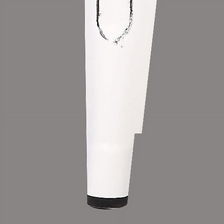 AC Pacific Distressed Metal Barstool with Back, Black, 24 -inch, Set of 2 - Image 5