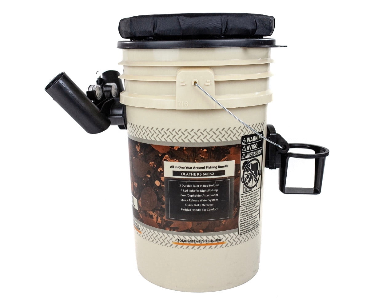 Fishing Caddy Camo Extra Large-Plush Padded Swivel Seat - Image 2