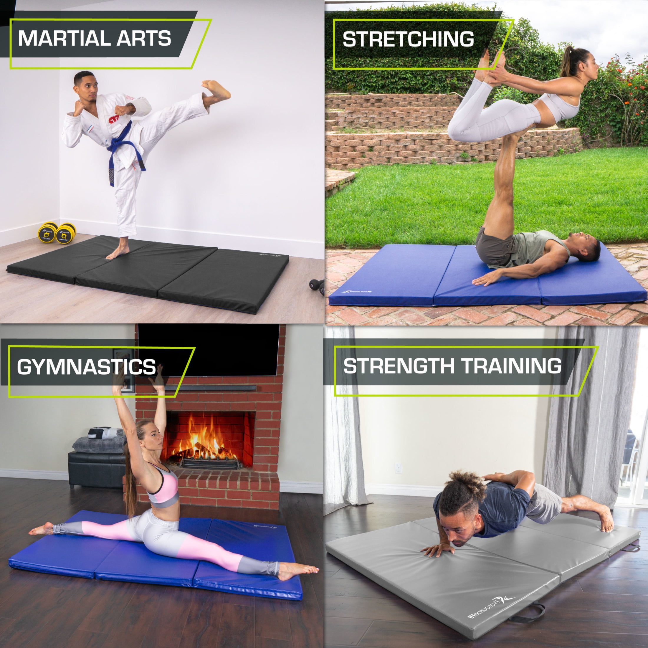 ProsourceFit Tri-Fold Folding Gymnastics Mat 6’x4’ for Fitness - Image 5
