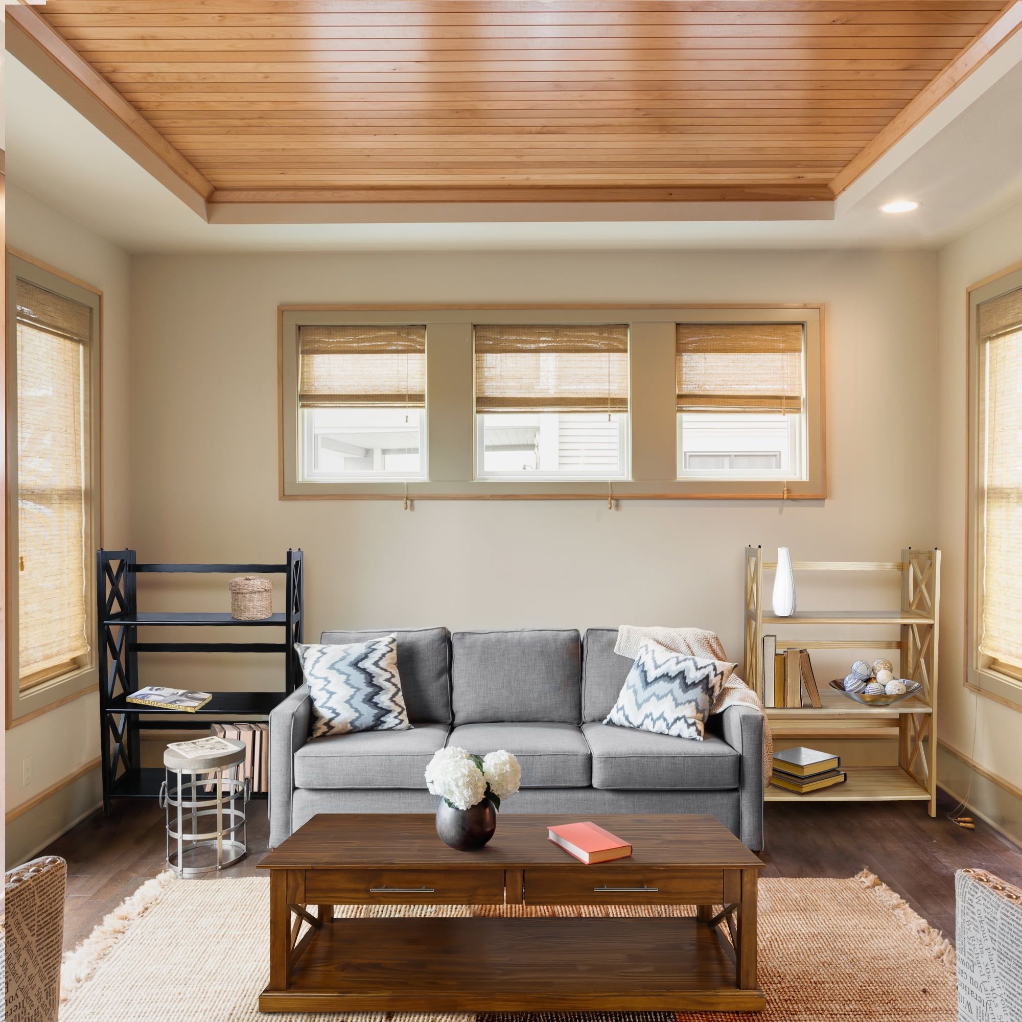 Casual Home Montego 3-Shelf Folding Bookcase -Black - Image 6