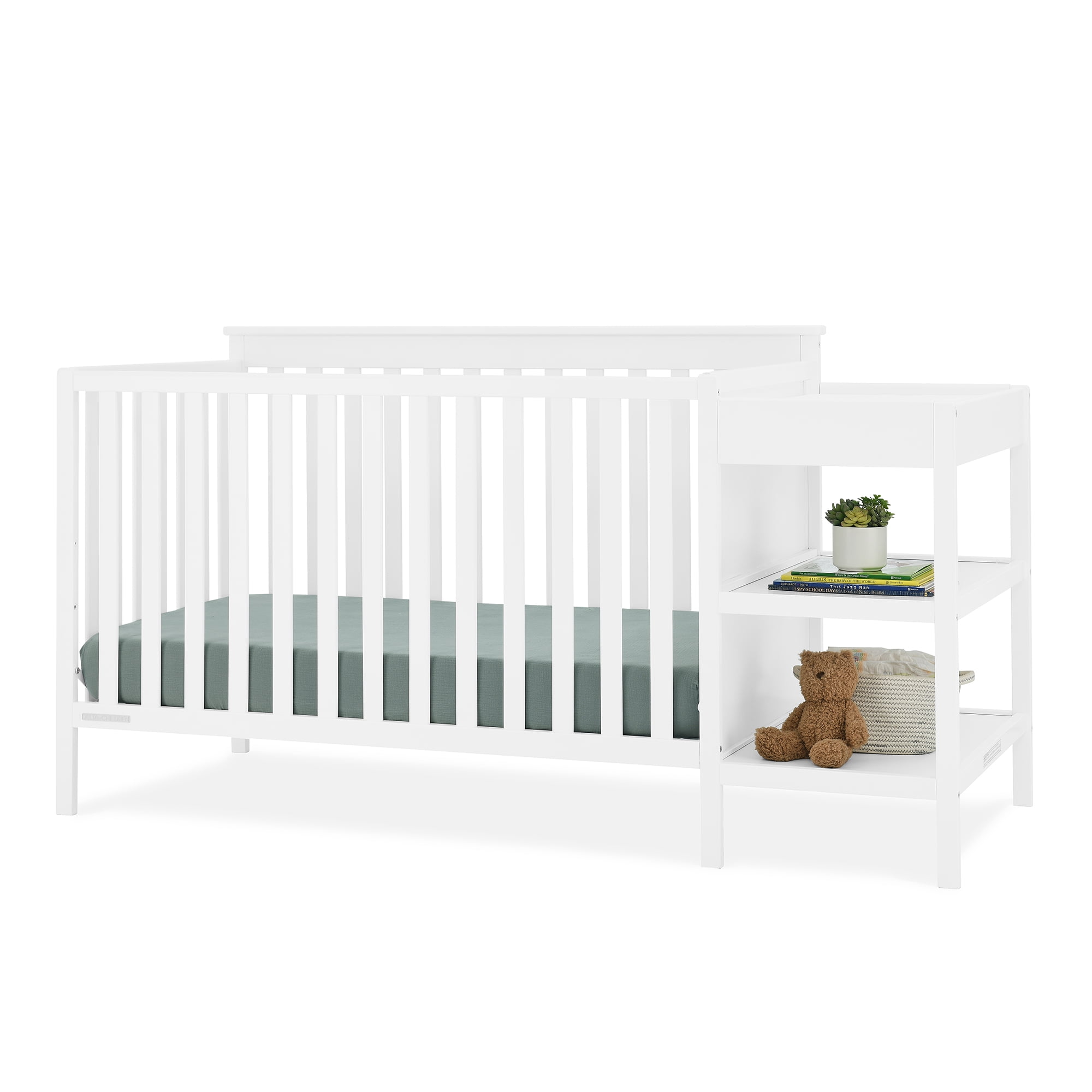 Delta Children Ellie 5-in-1 Convertible Crib and Changer - Greenguard Gold Certified, Bianca White - Image 8