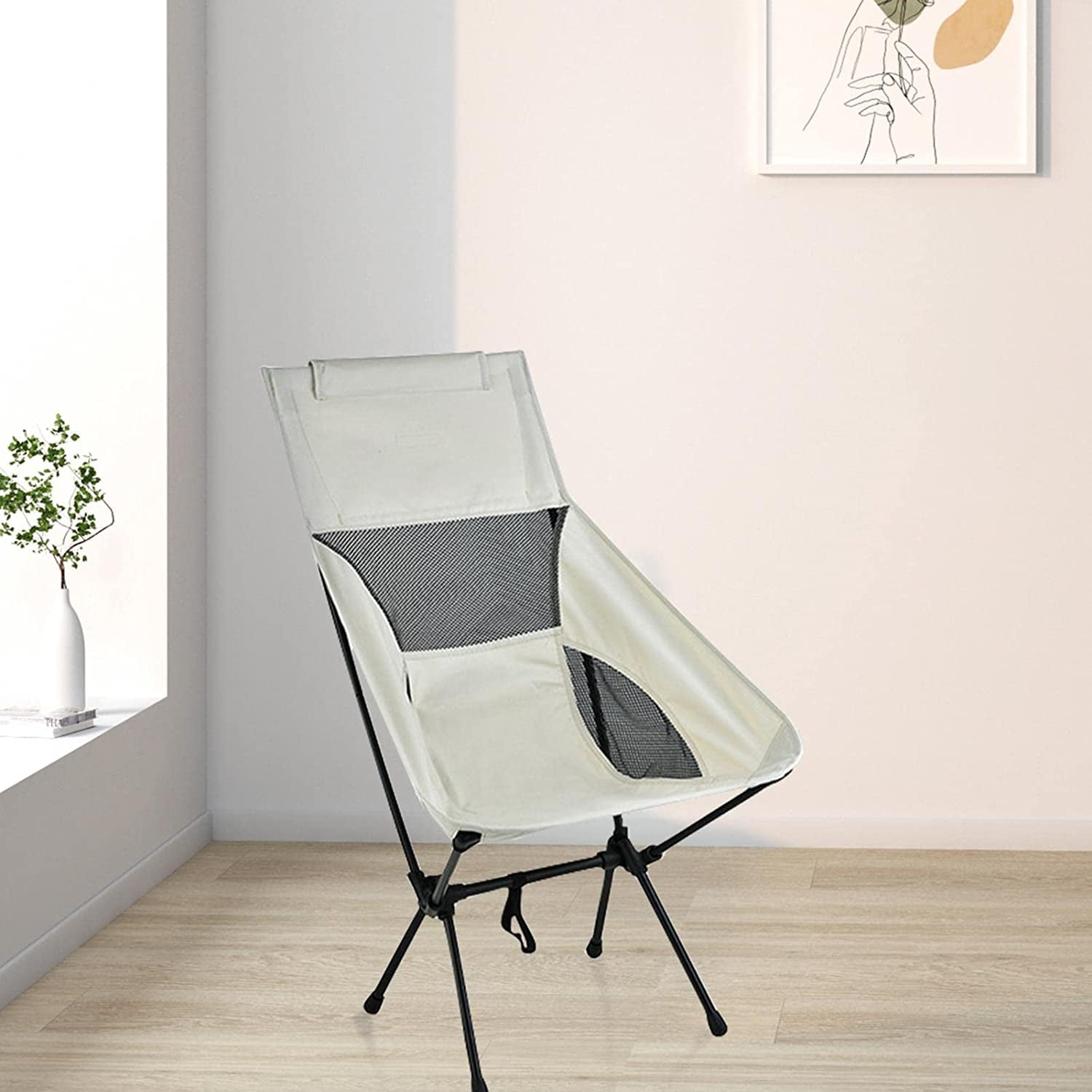 GVDV High Back Camping Chair, Lightweight Camping Chair with Headrest, Stable Portable Folding Chair for Outdoor Camp, Hiking, Backpacking - Image 2