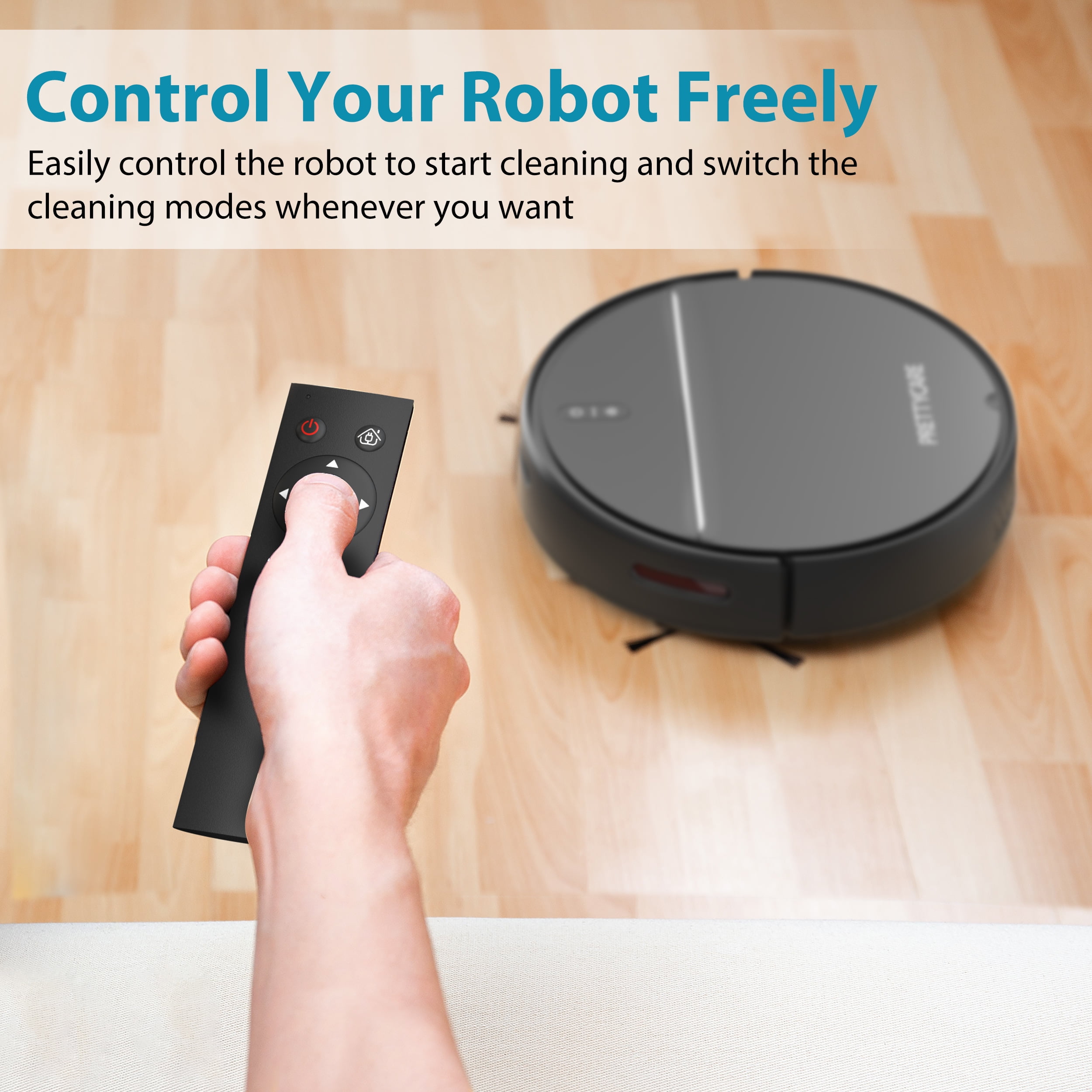 PrettyCare Robot Vacuum Cleaner with 2800Pa,Featured Carpet Boost,Tangle-Free,Ultra Slim,Self-Charging C1 - Image 6