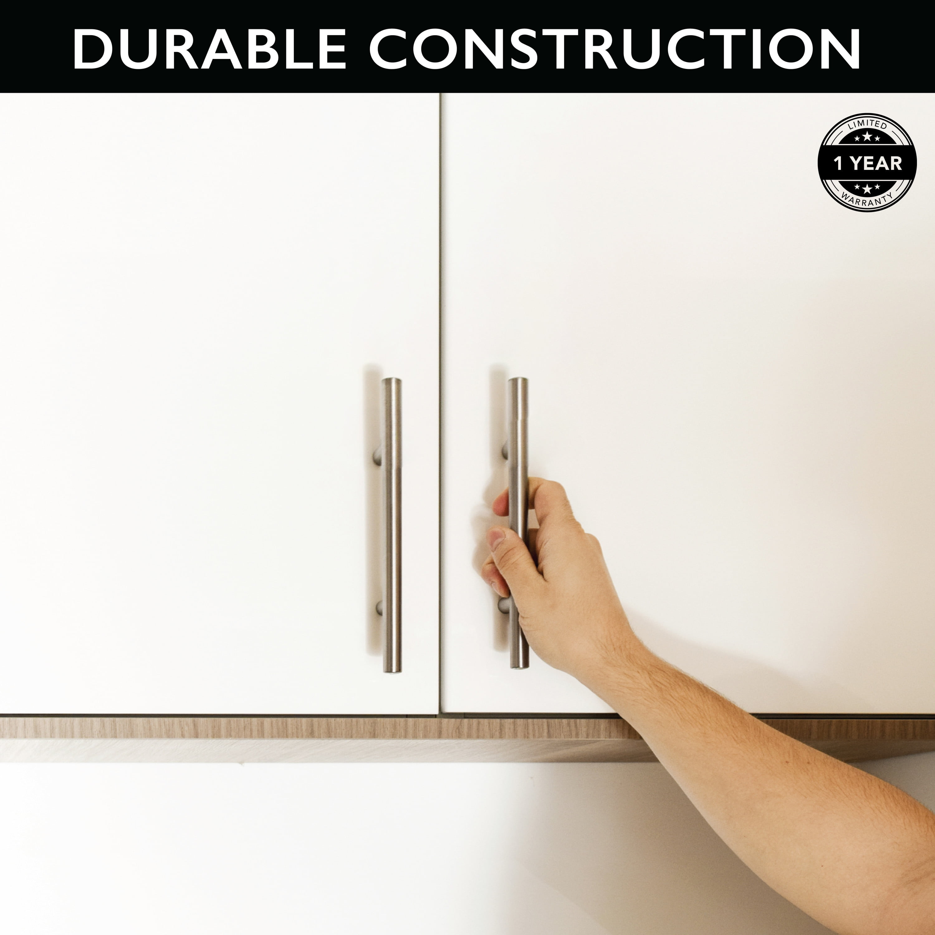 Design House Hollow 6-inch Cabinet Pulls, 10-Pack, 4-Inch (102 mm) Modern Kitchen Handles, 189647 - Image 13