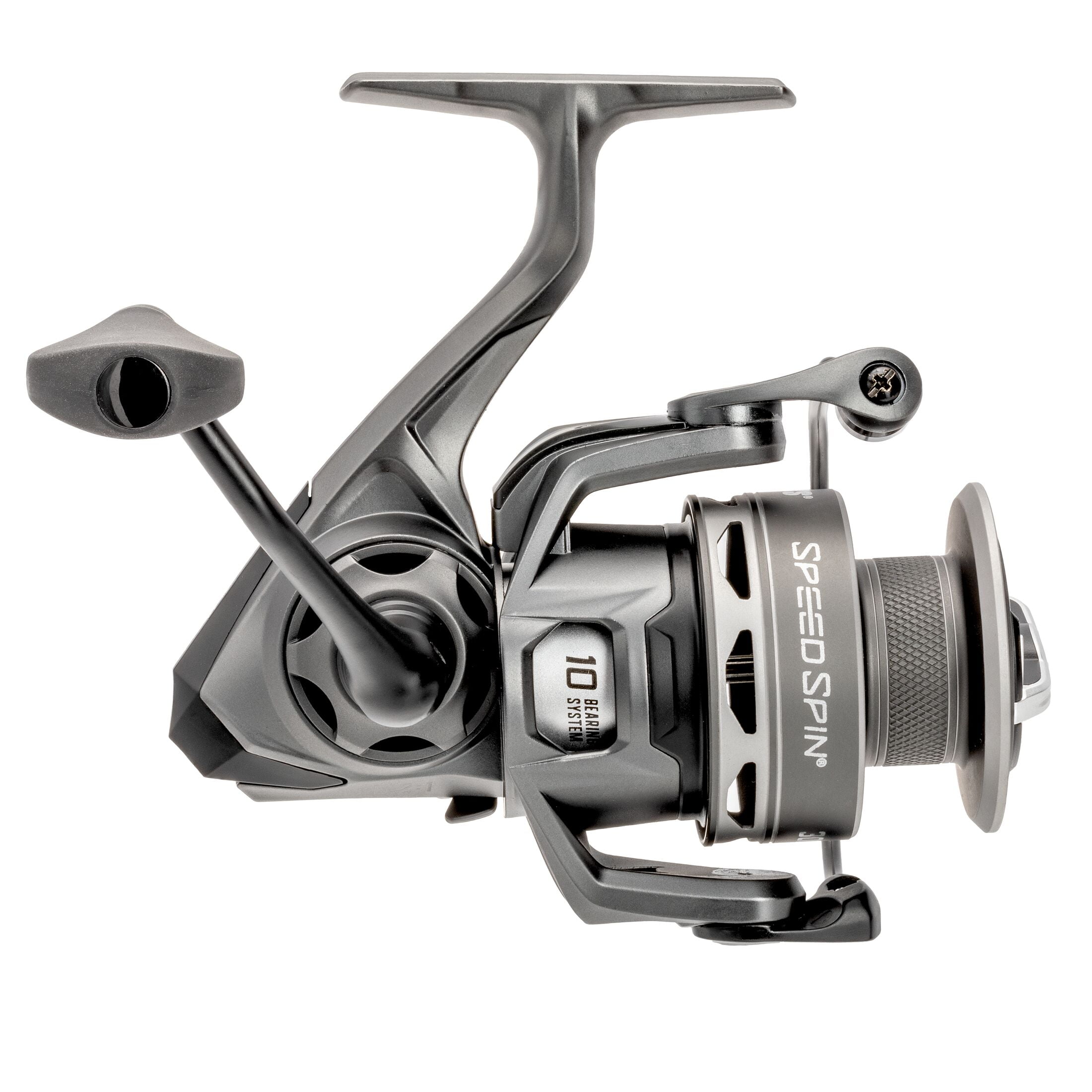 Lew’s Speed Spin Spinning Fishing Reel, Size 300 Reel, 9+1 Bearings, 6.2:1 Gear Ratio, Graphite Frame and Sideplate, Solid Brass Speed Gears, Speed Lube, Multi-Disc Drag, Gray (Clam Packaging) - Image 5