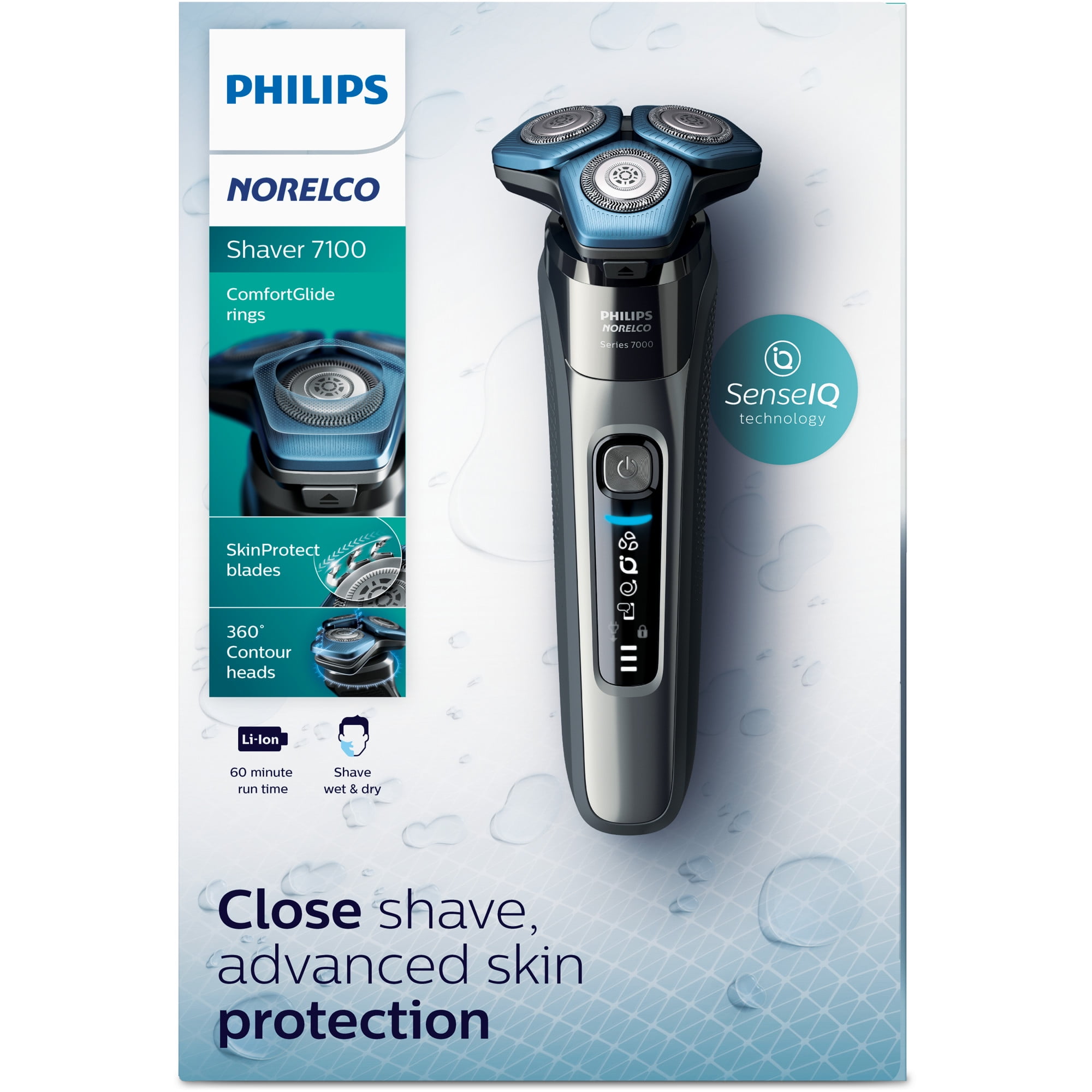 Philips Norelco Shaver 7100, Rechargeable Wet & Dry Electric Shaver with Senseiq Technology and Pop-Up Trimmer S7788/82 - Image 9