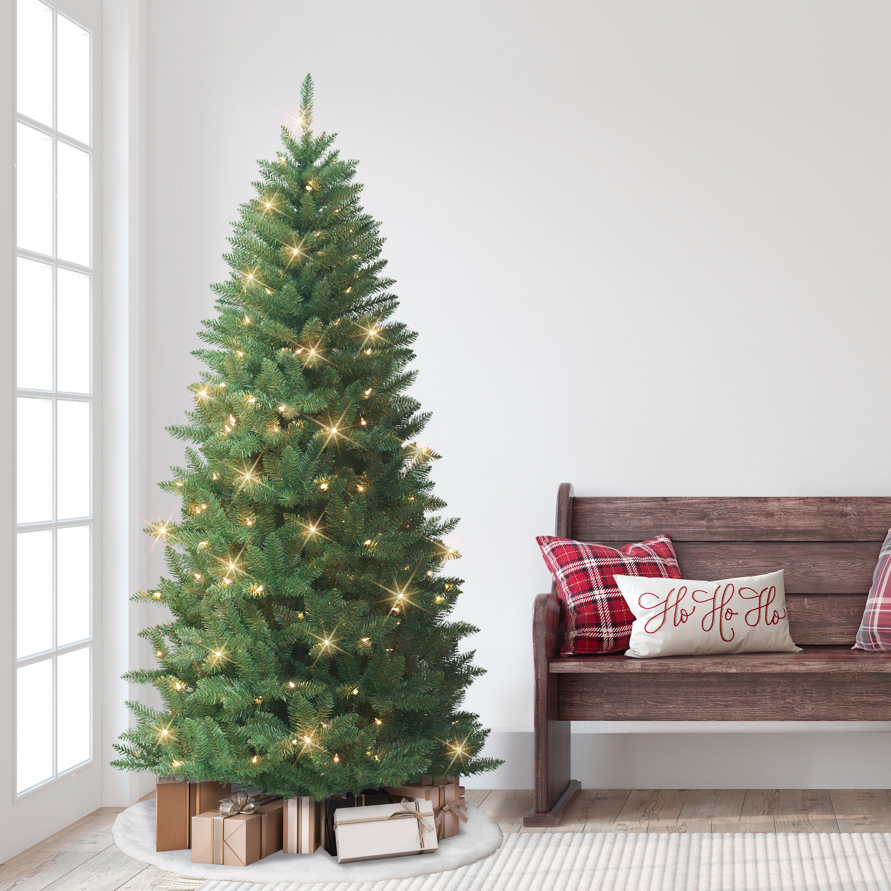 7 ft Pre-Lit Carson Artificial Pine Tree - Image 7