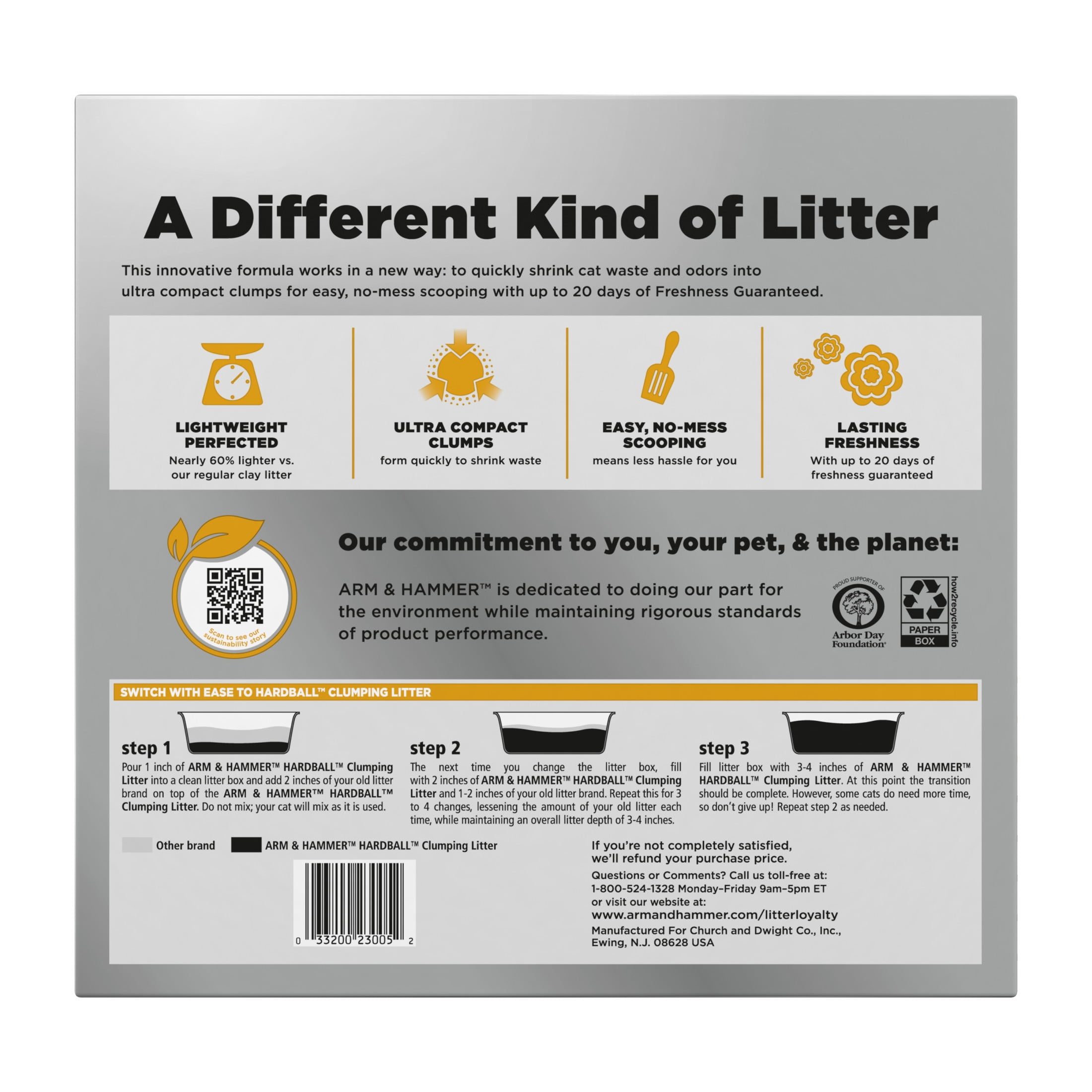 (6 pack) ARM & HAMMER Hardball Lightweight Cat Litter, Multi-Cat Clumping Litter, No-Mess Scooping, 7 lb - Image 12