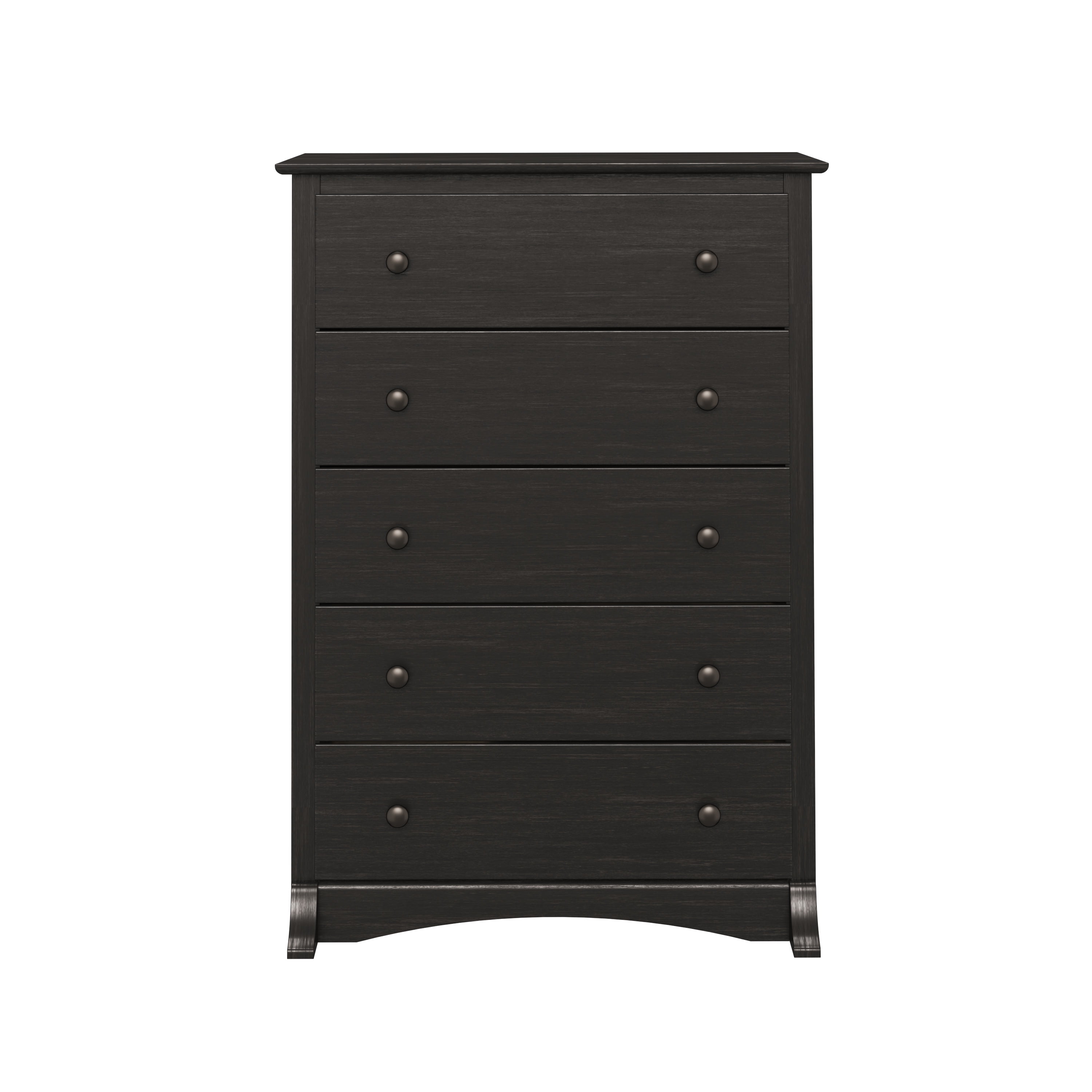 Prepac Sonoma 5-Drawer Bedroom Chest, Washed Black - Image 12