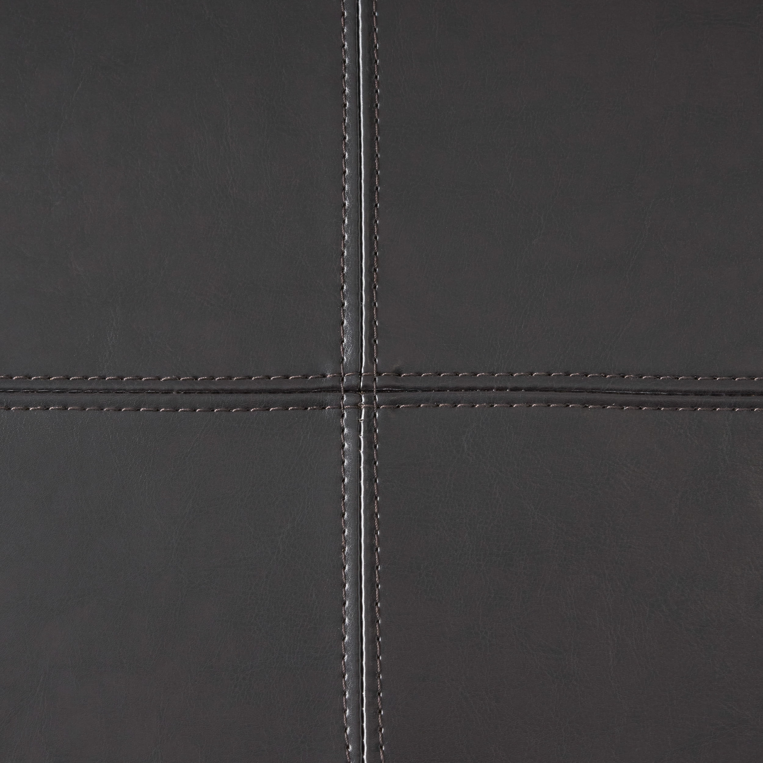 Noble House Abigail Indoor Espresso Bonded Leather Square Storage Ottoman - Image 2