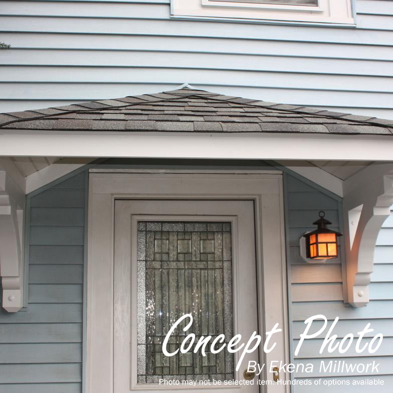 Ekena Millwork 4"W x 14"D x 18"H Merced Block Rough Sawn Bracket w/ Offset Brace, Western Red Cedar - Image 5