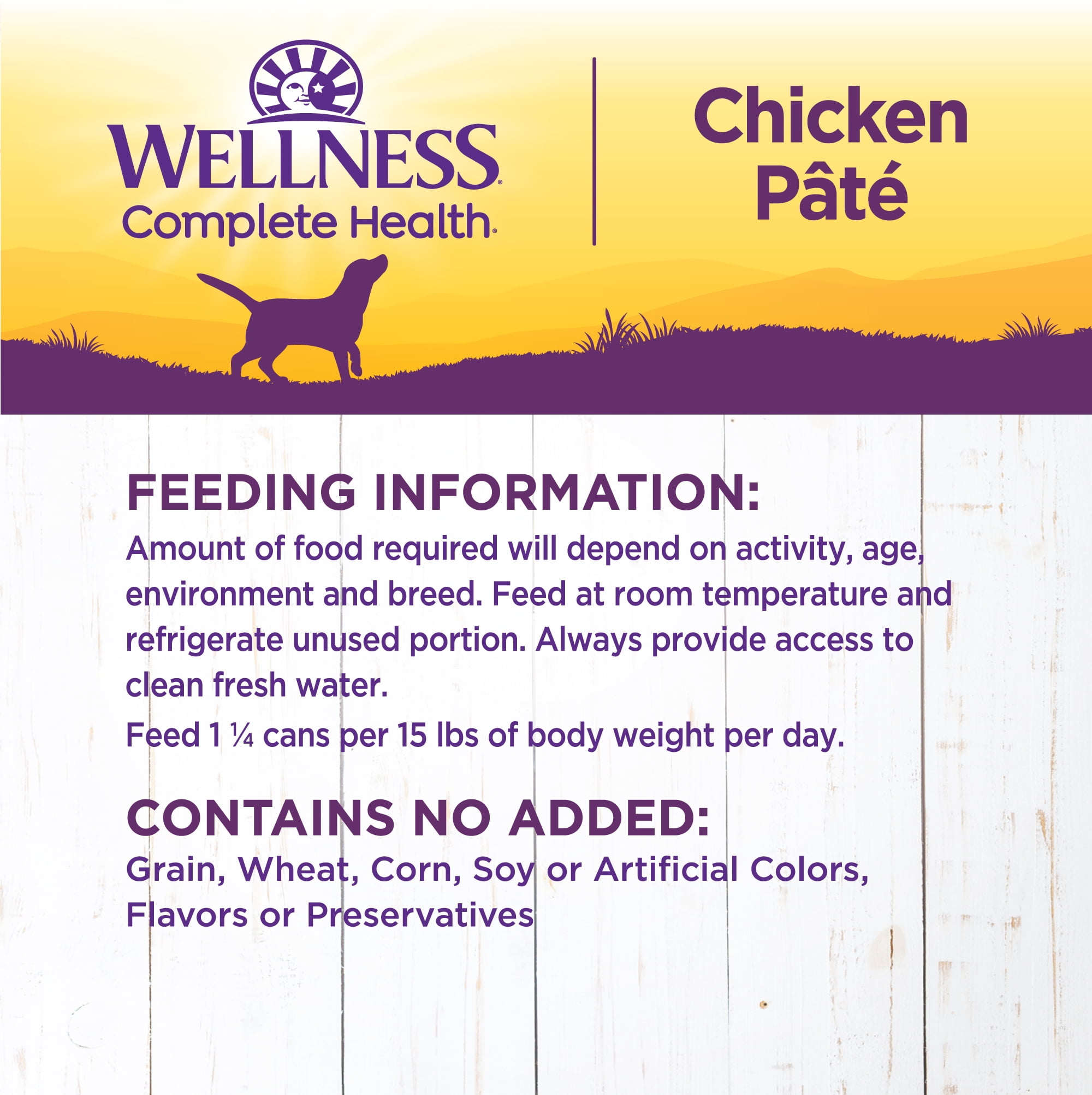 Wellness Complete Health Natural Wet Canned Dog Food, Chicken & Sweet Potato, 12.5-Ounce Can (Pack of 12) - Image 3