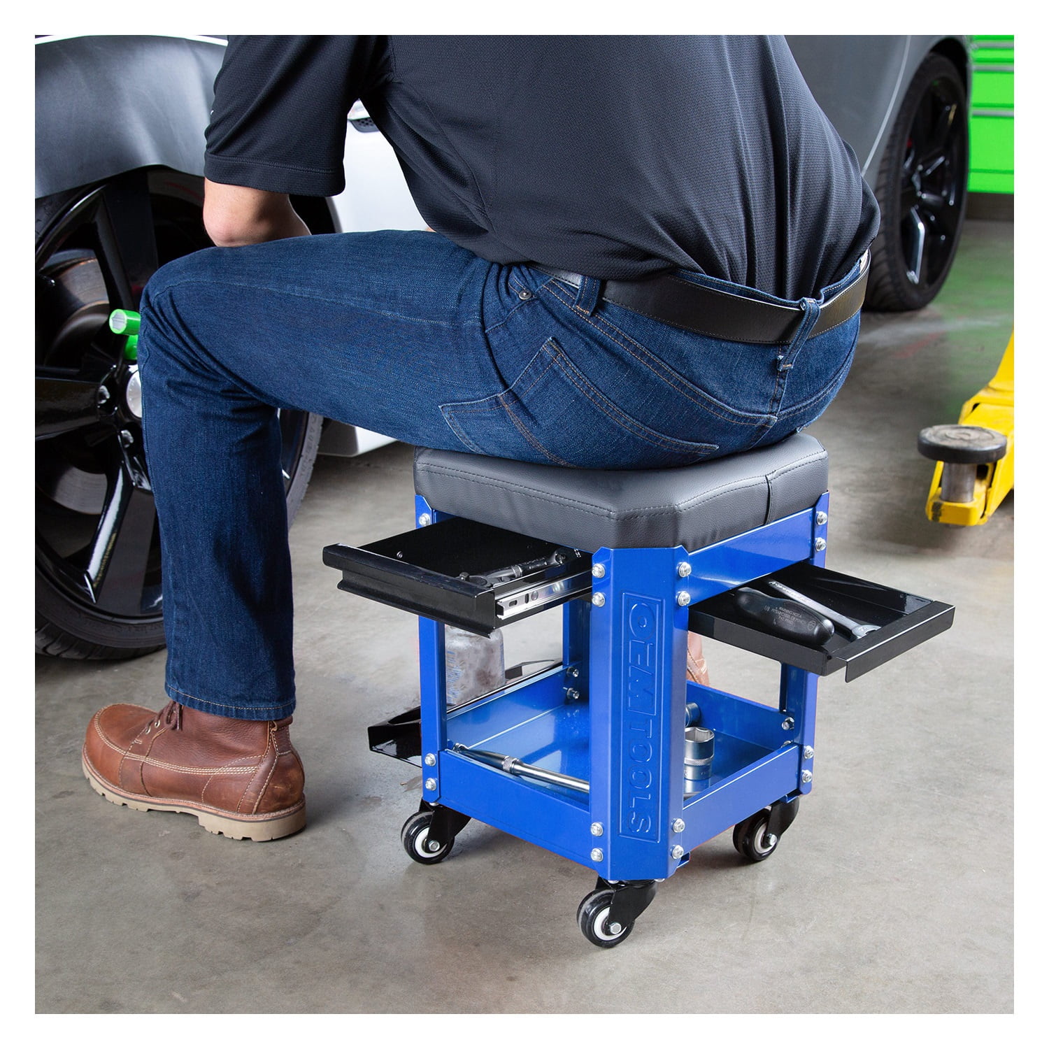 OEMTools Workshop Creeper Seat - Blue - Image 2