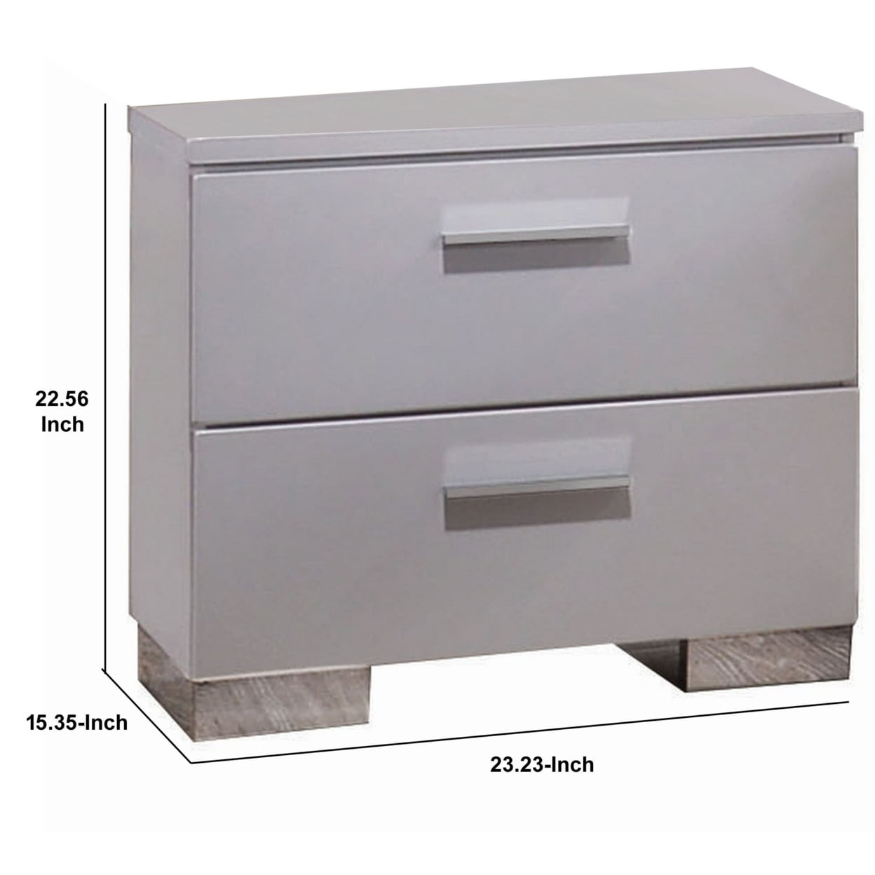 ACME Furniture Lorimar 2-Drawer Wooden Nightstand in White - Image 4