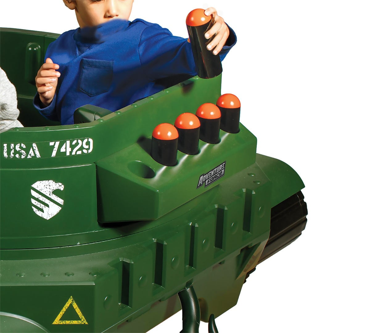 NEW EXCLUSIVE Adventure Force 24 Volt Thunder Tank GREEN Ride-On With Working Cannon and Rotating Turret! For Boys & Girls Ages 3 and up - Image 18