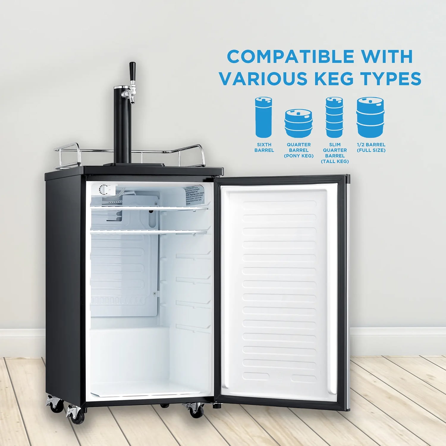 Arctic King Single Tap Kegerator, 4.9 Cu. ft, Black, ABDA049ADBS - Image 2