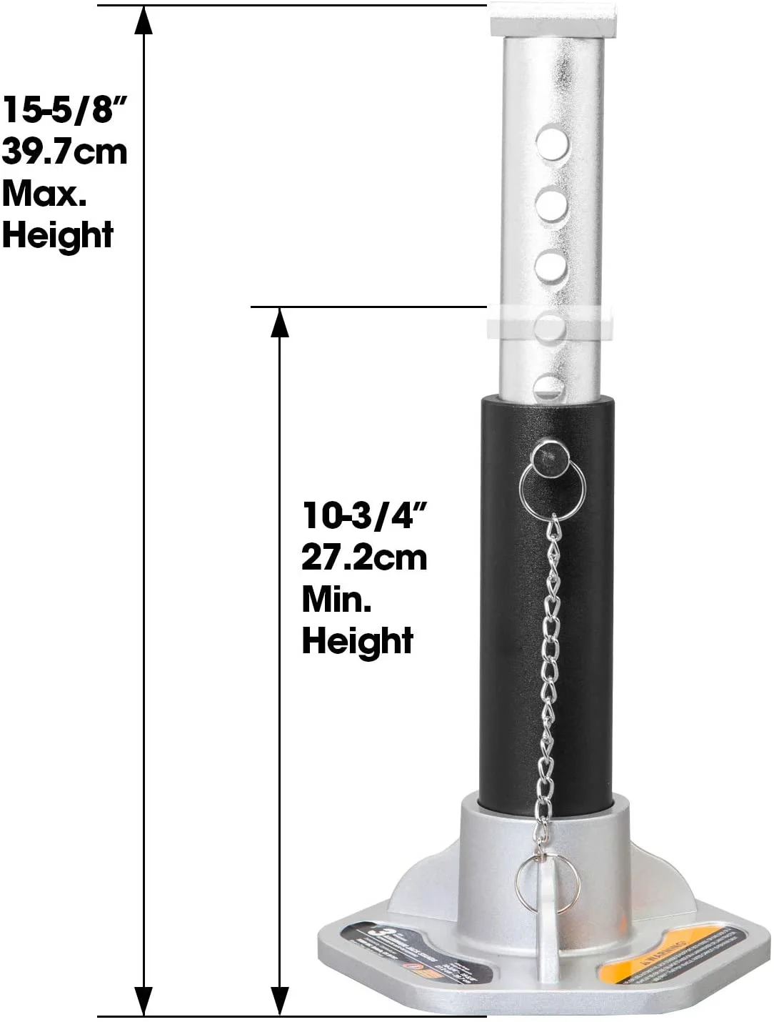 Torin DT43004B Aluminum Jack Stands with Locking Support Pins: 3 Ton (6,000 lb) 1 Pair - Image 3
