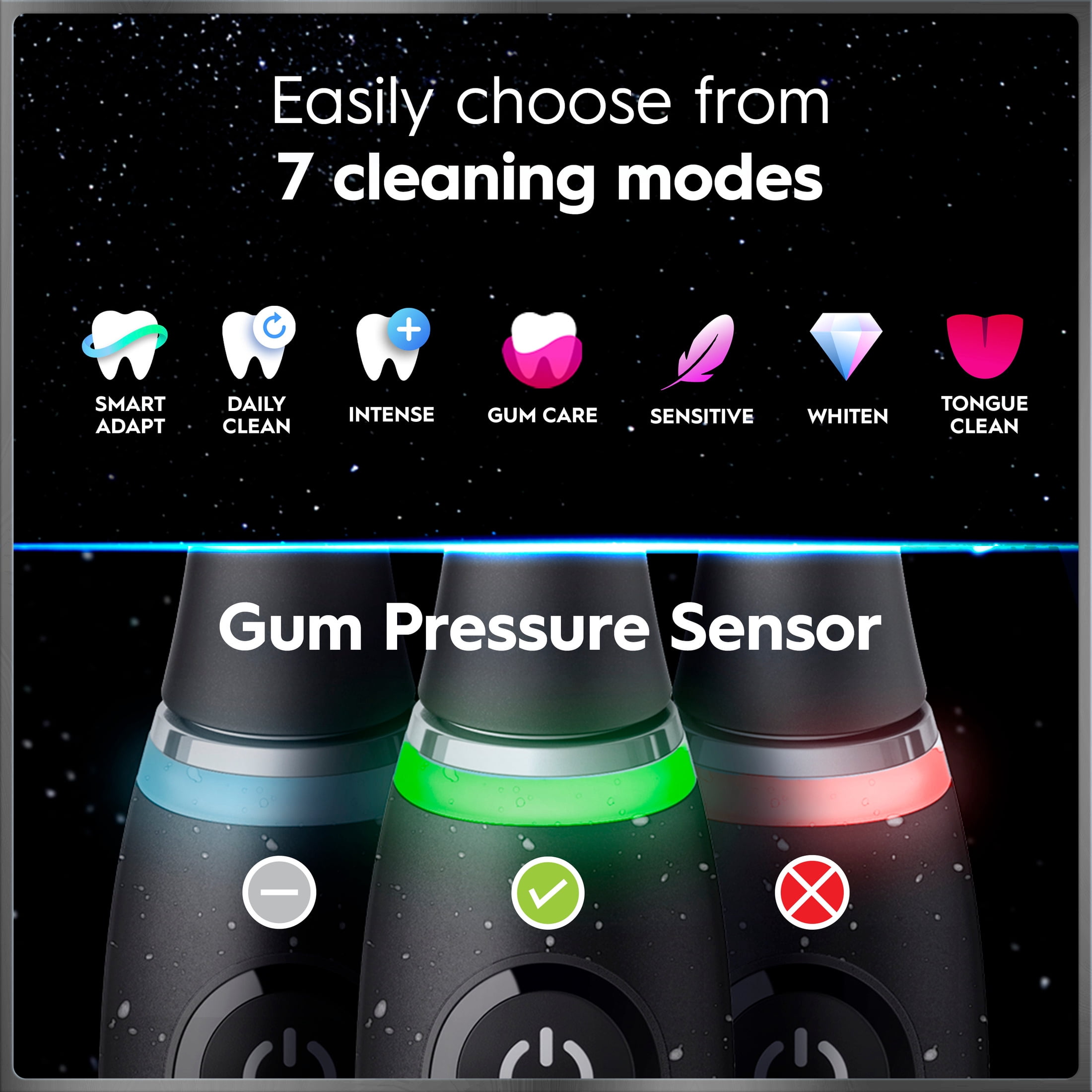 Oral-B Toothbrush, iO Series 10 Rechargeable Electric Toothbrush with (2) Ultimate Clean and (2) Gentle Care Replacement Brush Heads, Black, and Charger - Image 13