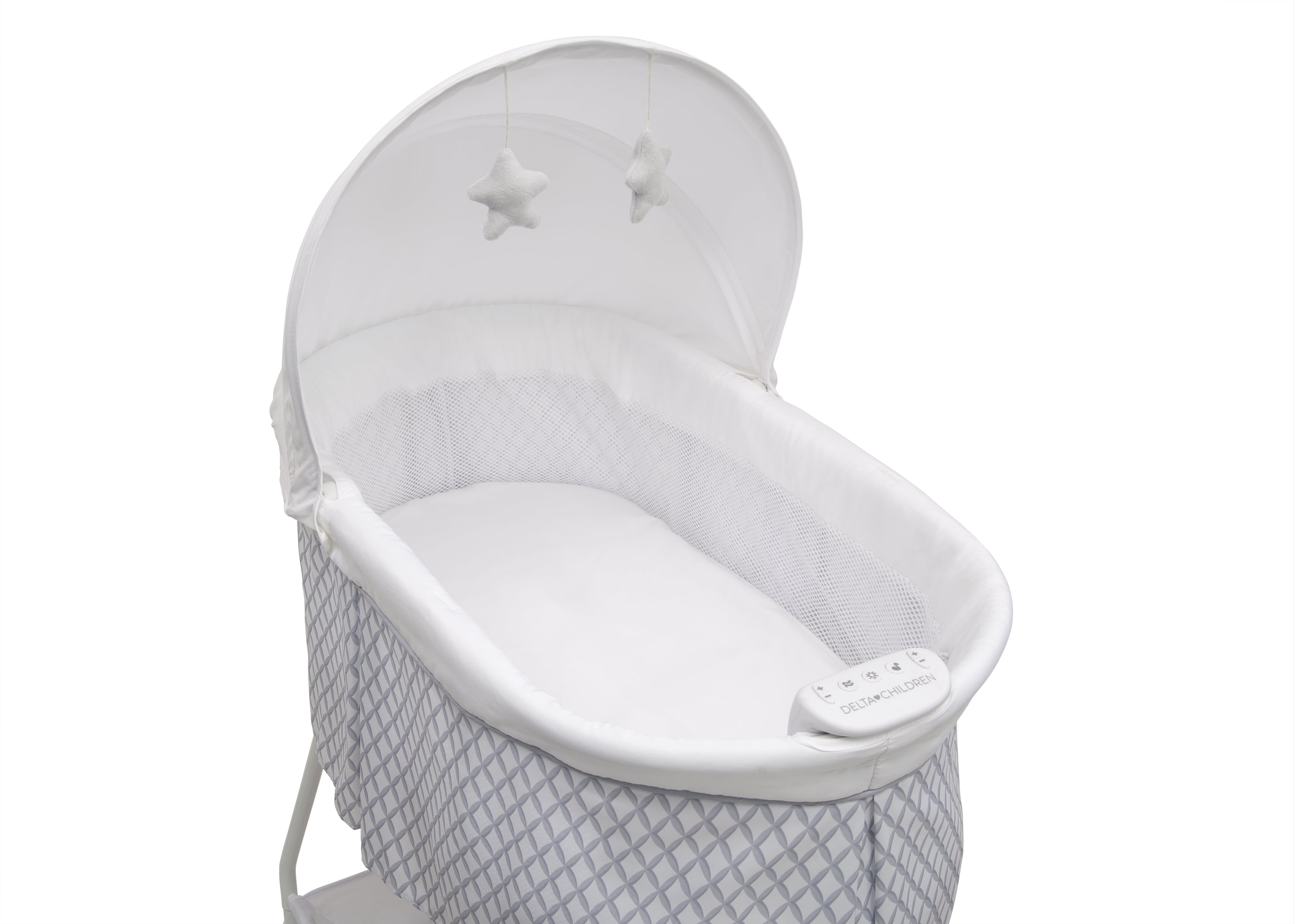 Delta Children Deluxe Soothing Dreams Bassinet, Grey Windchime - Image 9