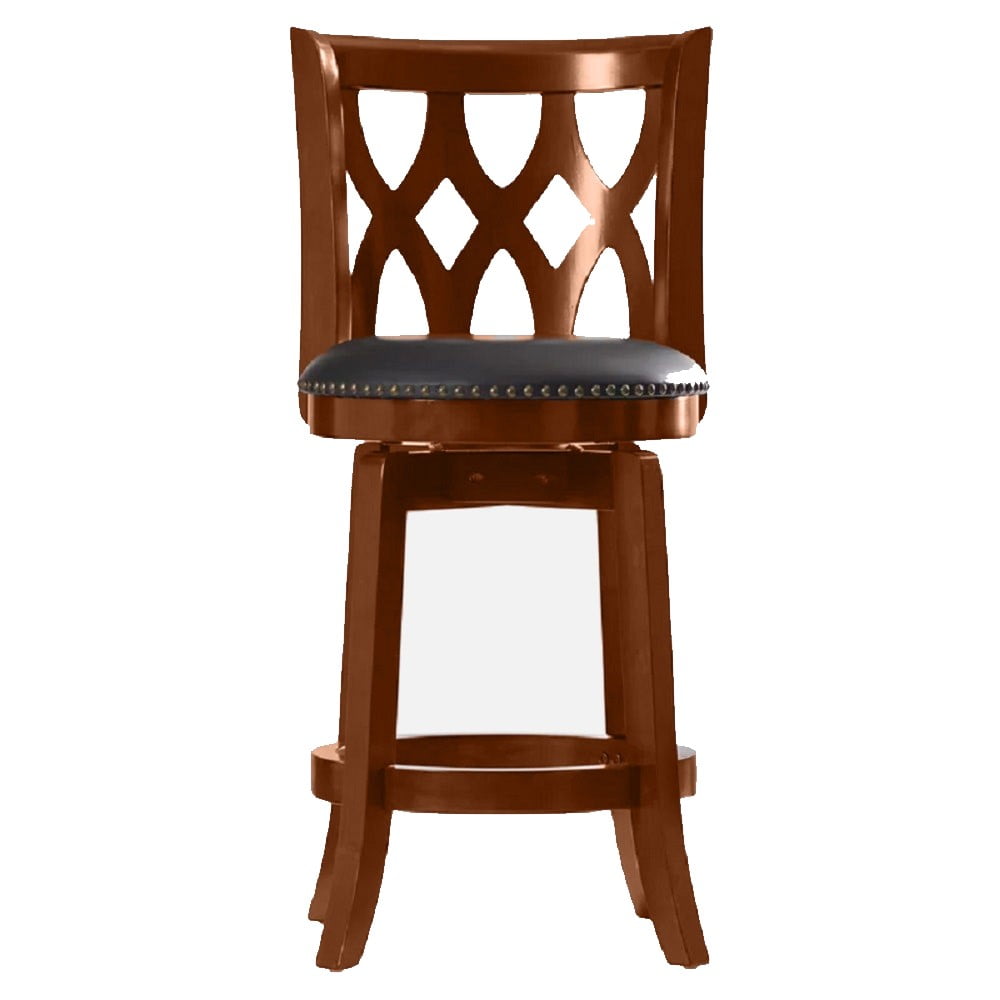 Boraam Cathedral Counter Height Swivel Counter Stool - Cherry Finish - Image 4