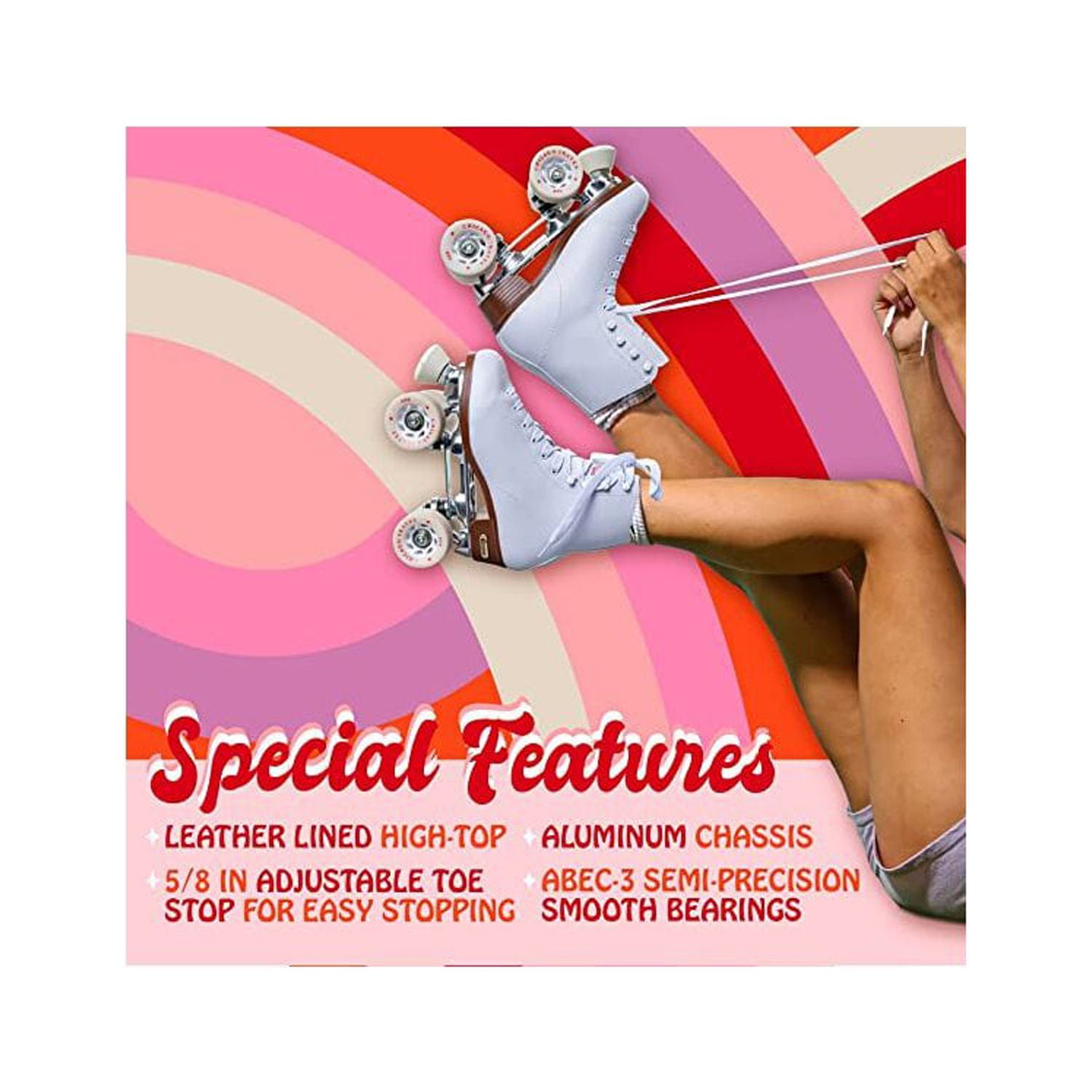 Chiacago Skate CRS800-11 Ladies Leather Rink Skates 2011, White - Image 4