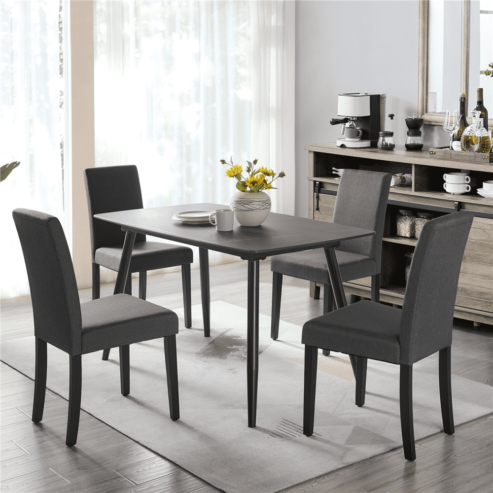 Renwick 4pcs Fabric Parson Dining Chairs,Dark Gray - Image 8