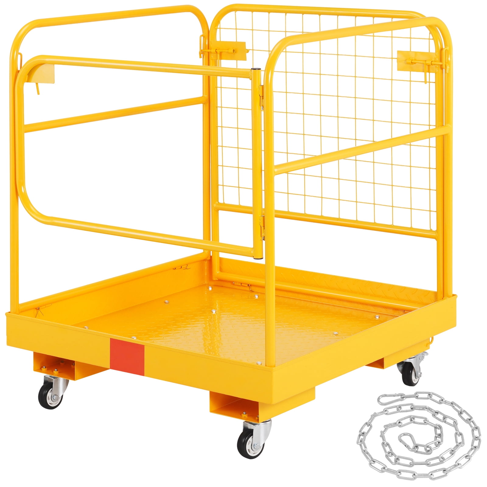 VEVOR Forklift Safety Cage Work Platform 36x36 in 1200lbs with Wheels for Aerial - Image 5